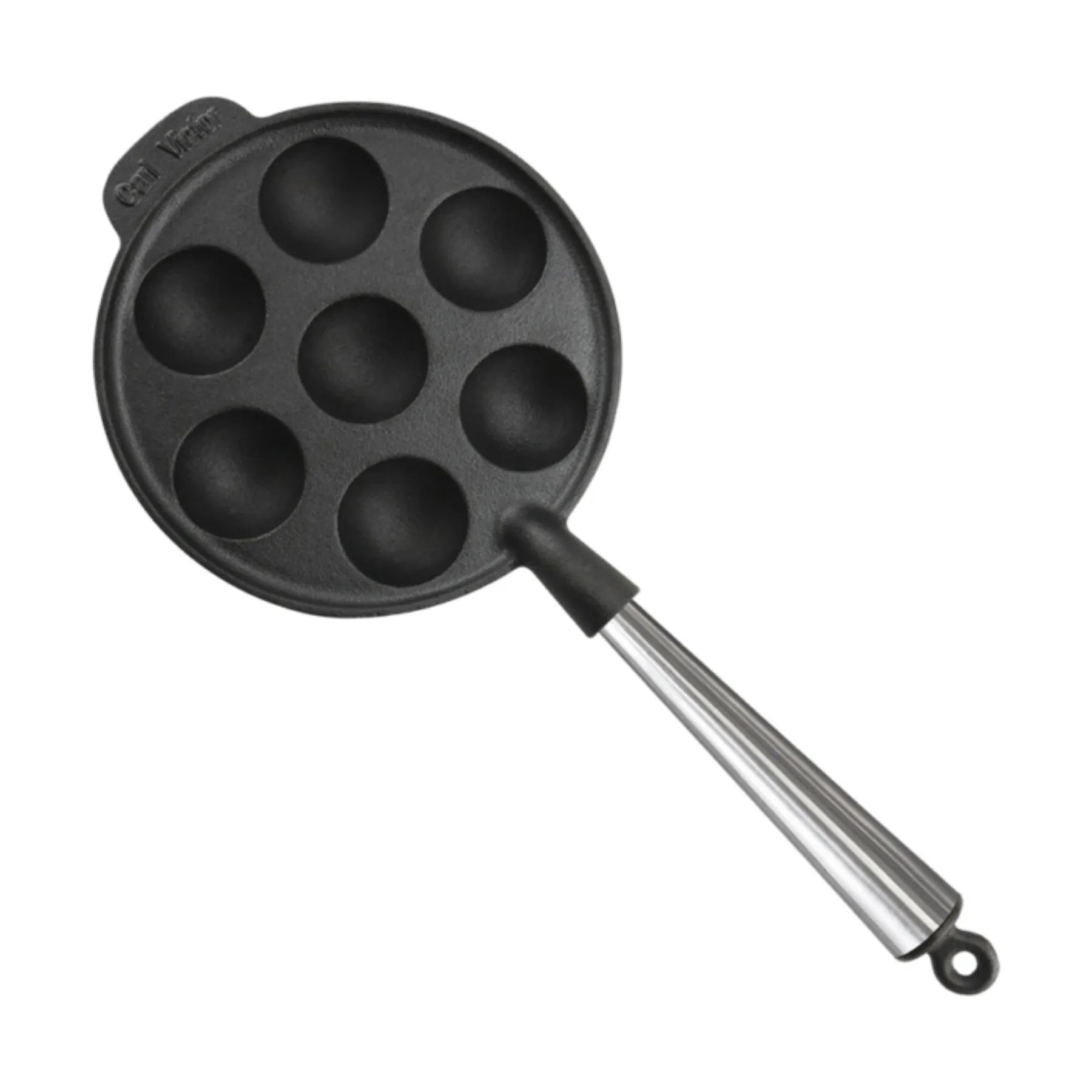 Carl Victor Æbleskivepander Æbleskivepande i Støbejern, Stål, 2