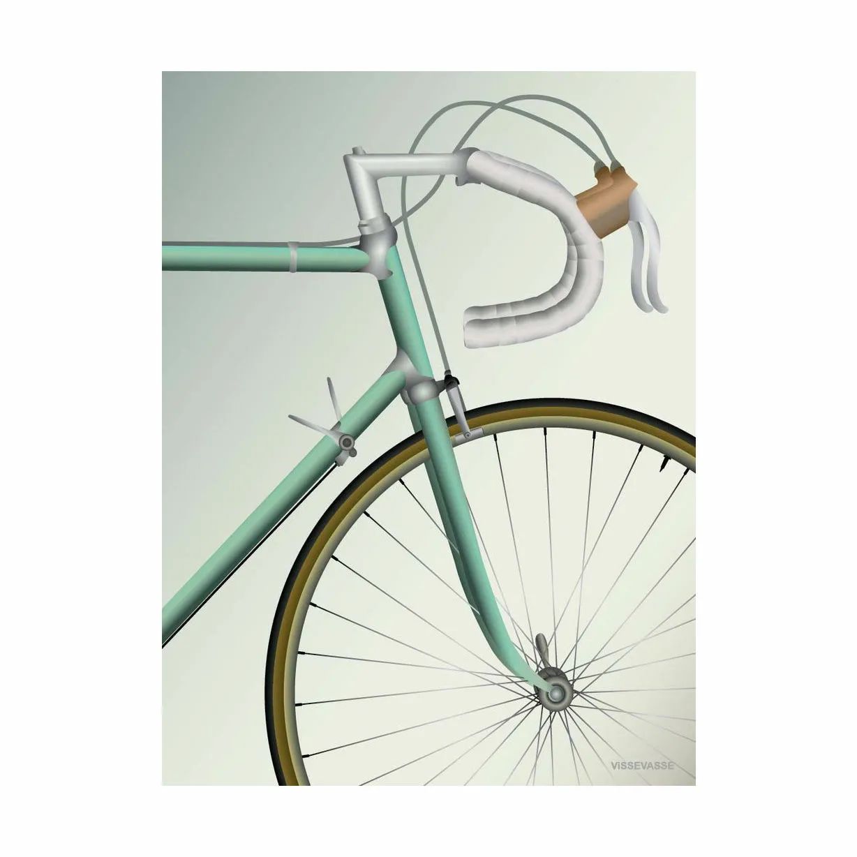 Vissevasse Plakater Plakat Racing Bicycle i B30 x L40 cm, 1