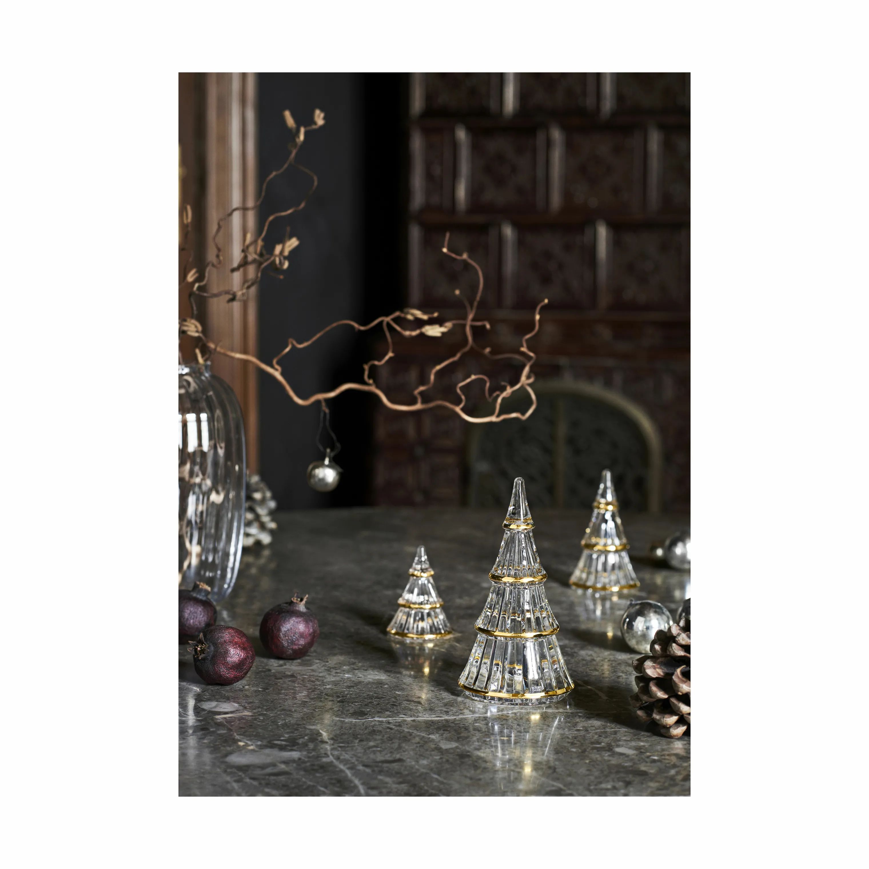 Holmegaard Julefigurer Fairytales Juletræ i Klar/guld, 9 cm, 3