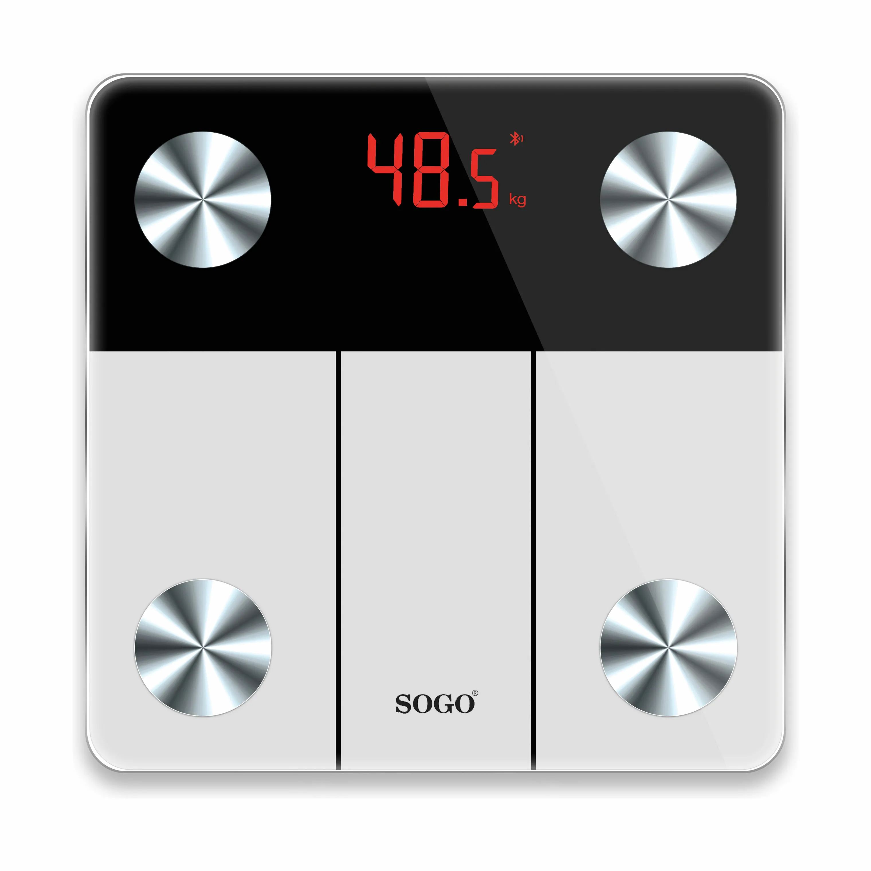 Sogo Badevægte Elektrisk Bluetooth Personvægt i Hvid, 1