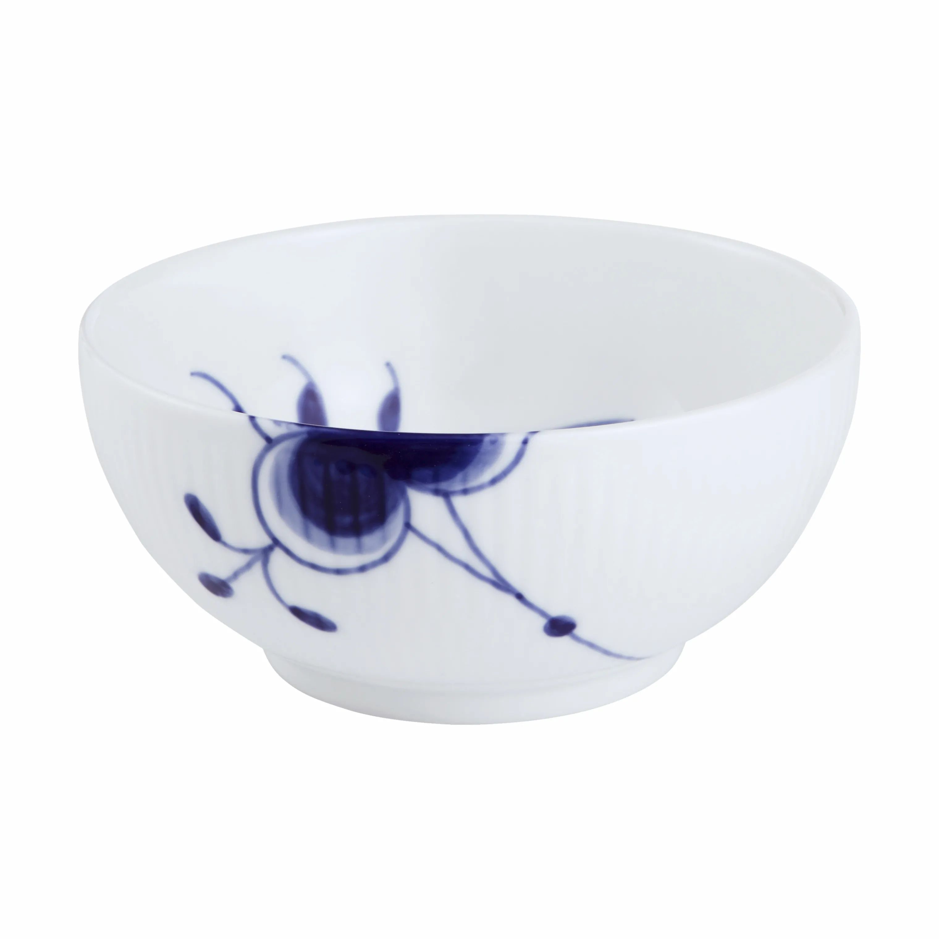 Royal Copenhagen Skåle Blå Mega Riflet Skål i Koboltblå/hvid, 13 cm, 1