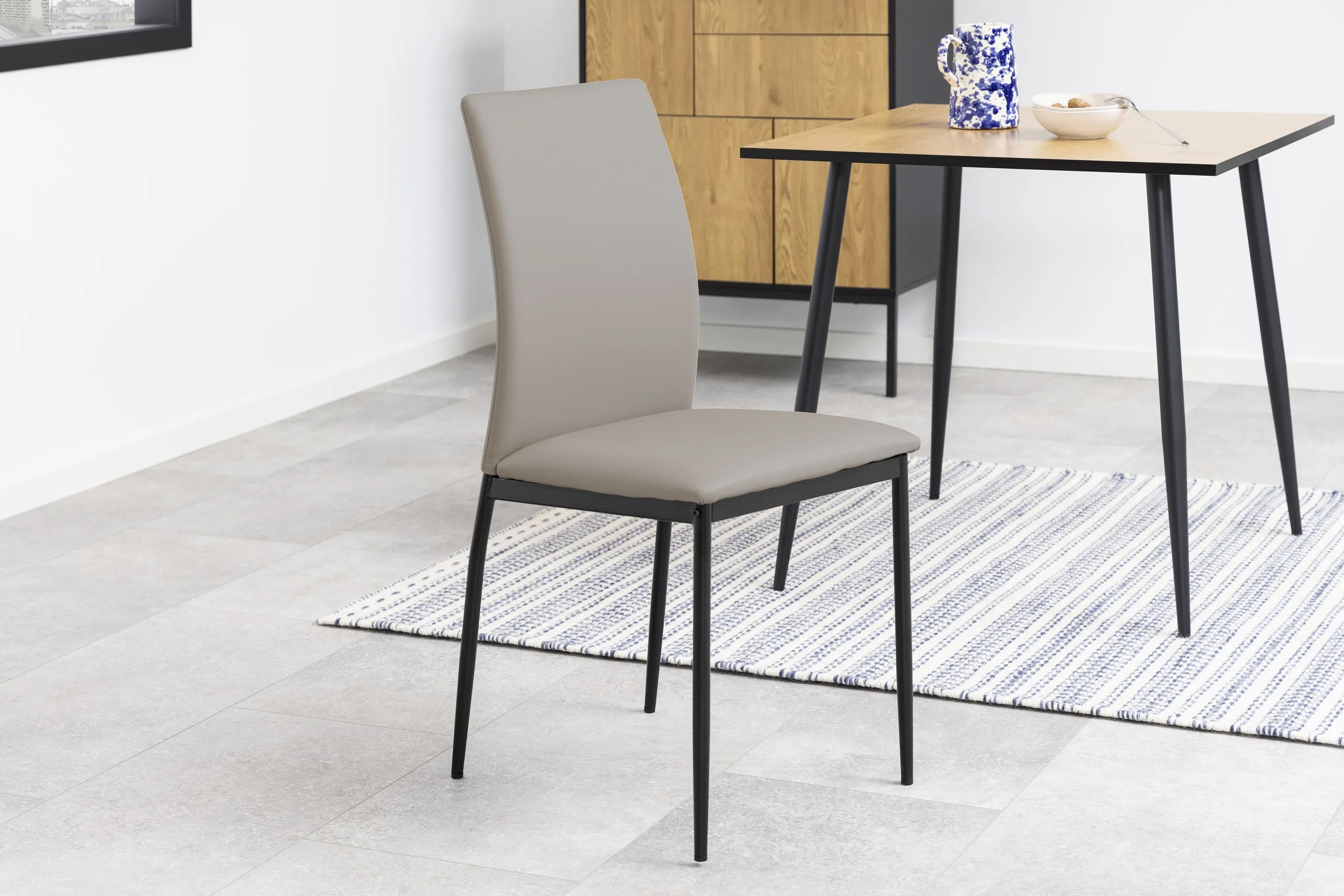 CASA Living Spisebordsstole Demina Spisebordsstol - 4 stk. i Taupe, 3