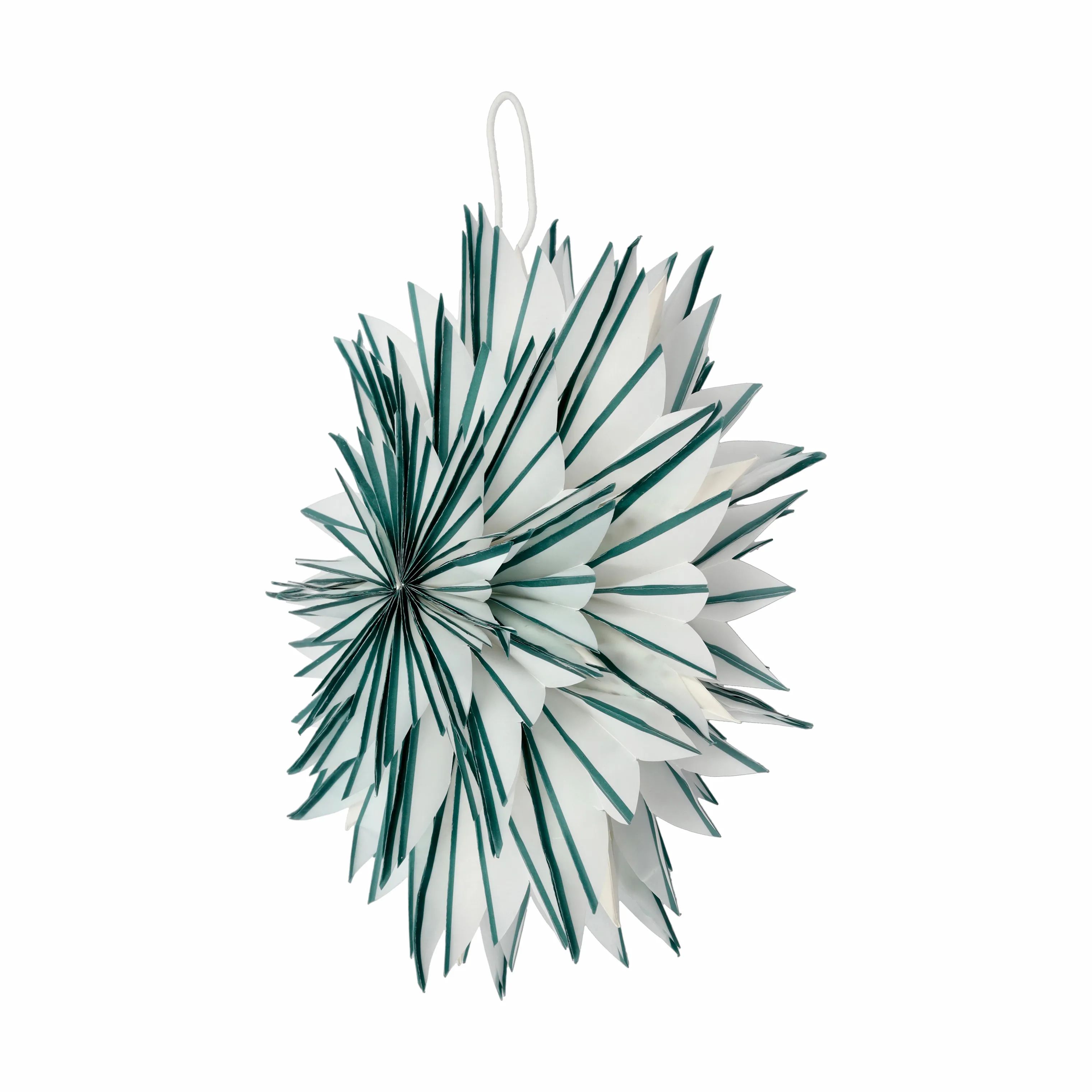Casa Christmas Juleophæng Stjerne i Hvid/grøn, 35 cm, 3