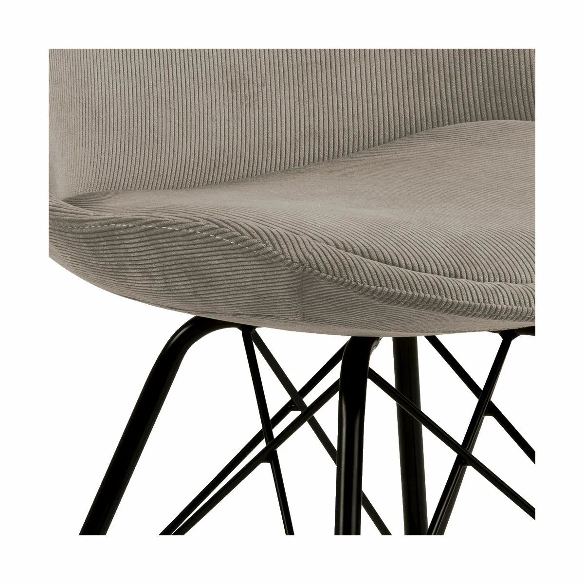 CASA Living Spisebordsstole Eris Spisebordsstol - 2 stk. i mørk beige/sort, 3