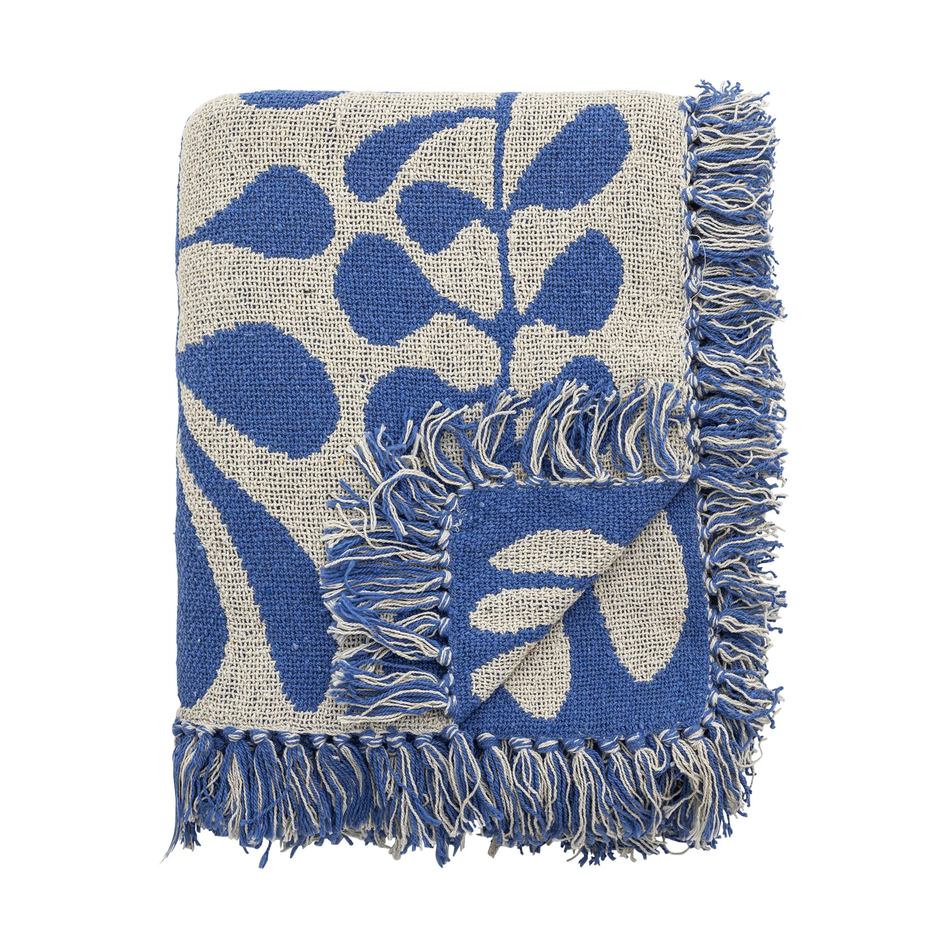Bloomingville Plaider Nevine Plaid i Blå, 1