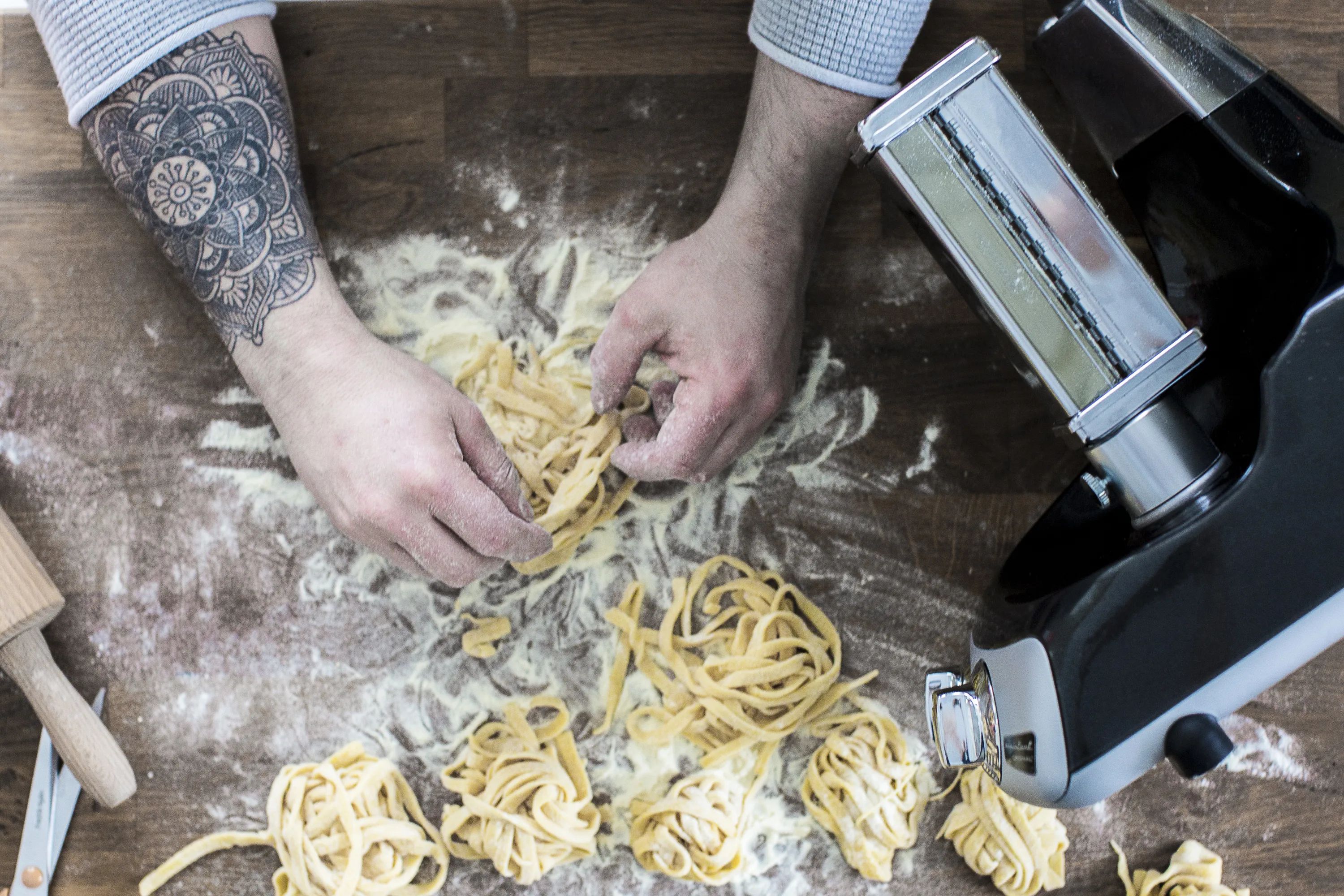 Ankarsrum Assistent Original Tilbehør til røremaskiner Pastarulle - Fettuccine i Fettuccine, 3