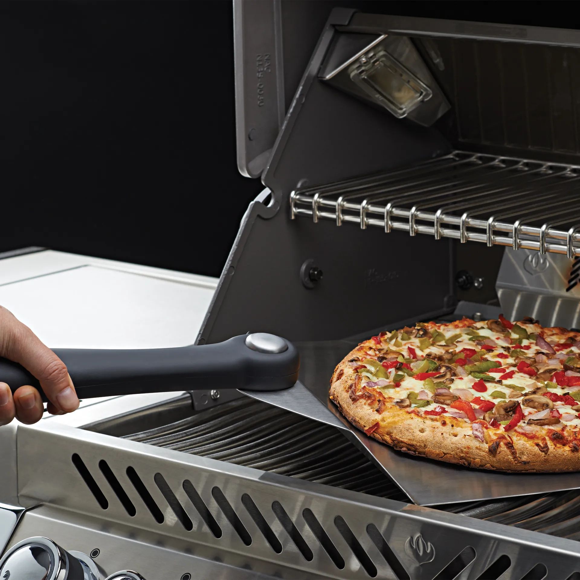 Napoleon Pizzaspader Pizzaspade i Sølvfarvet/sort, 70 cm, 2