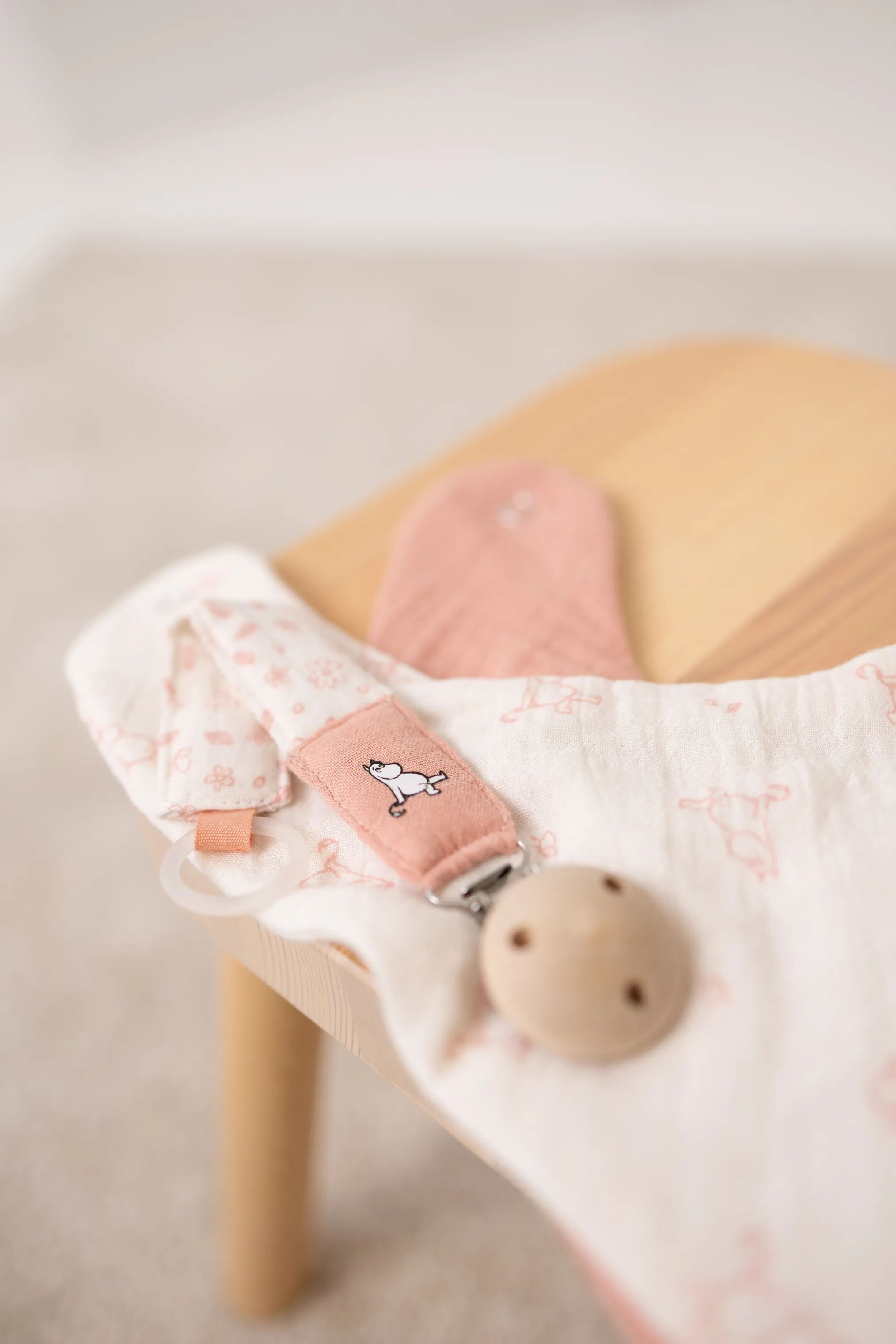 Barbo Toys Børnetekstiler Mumi Suttesnor i Hvid; Lyserød, 3