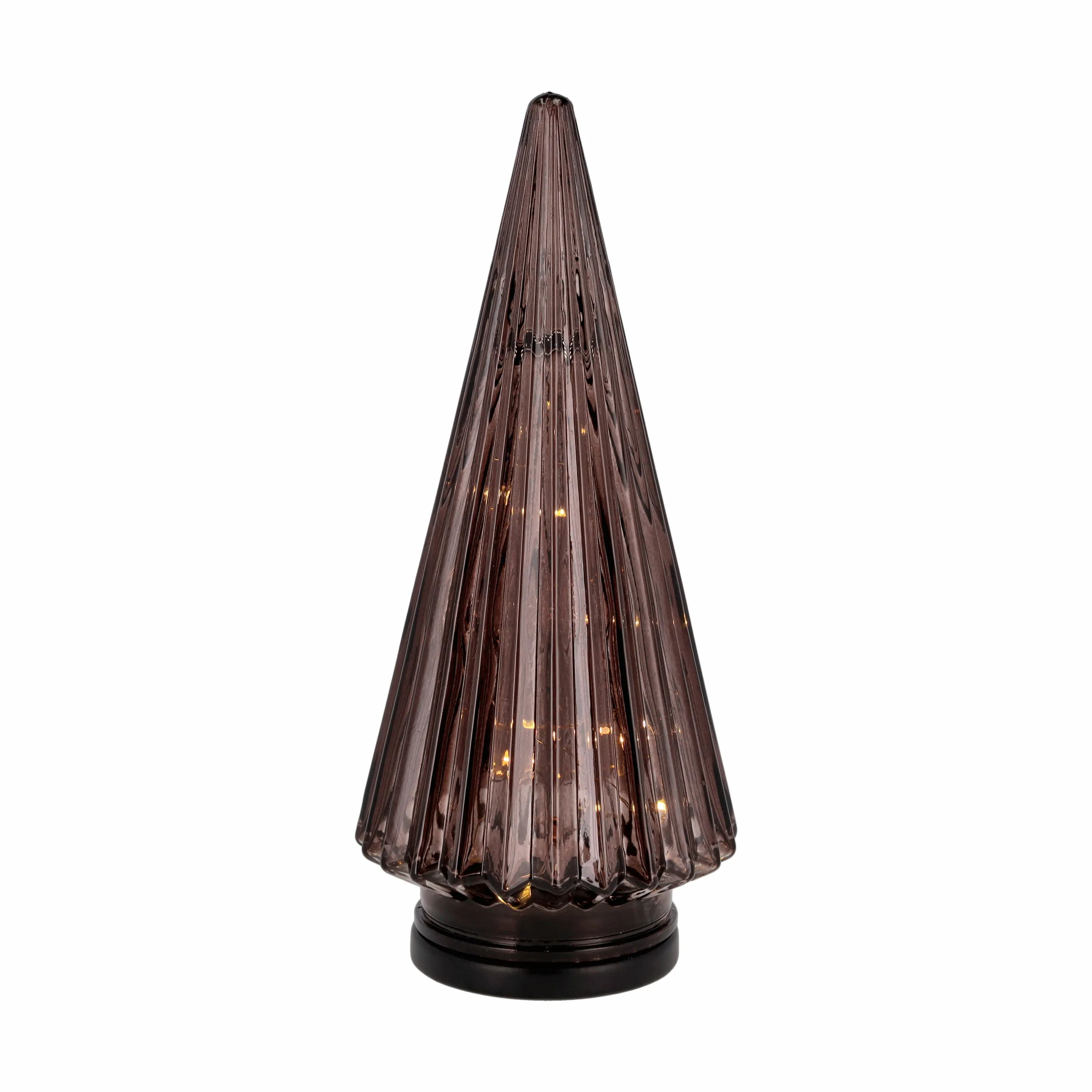 Casa Christmas Julefigurer Juletræ m. LED-lys i Brun, 28 cm, 1