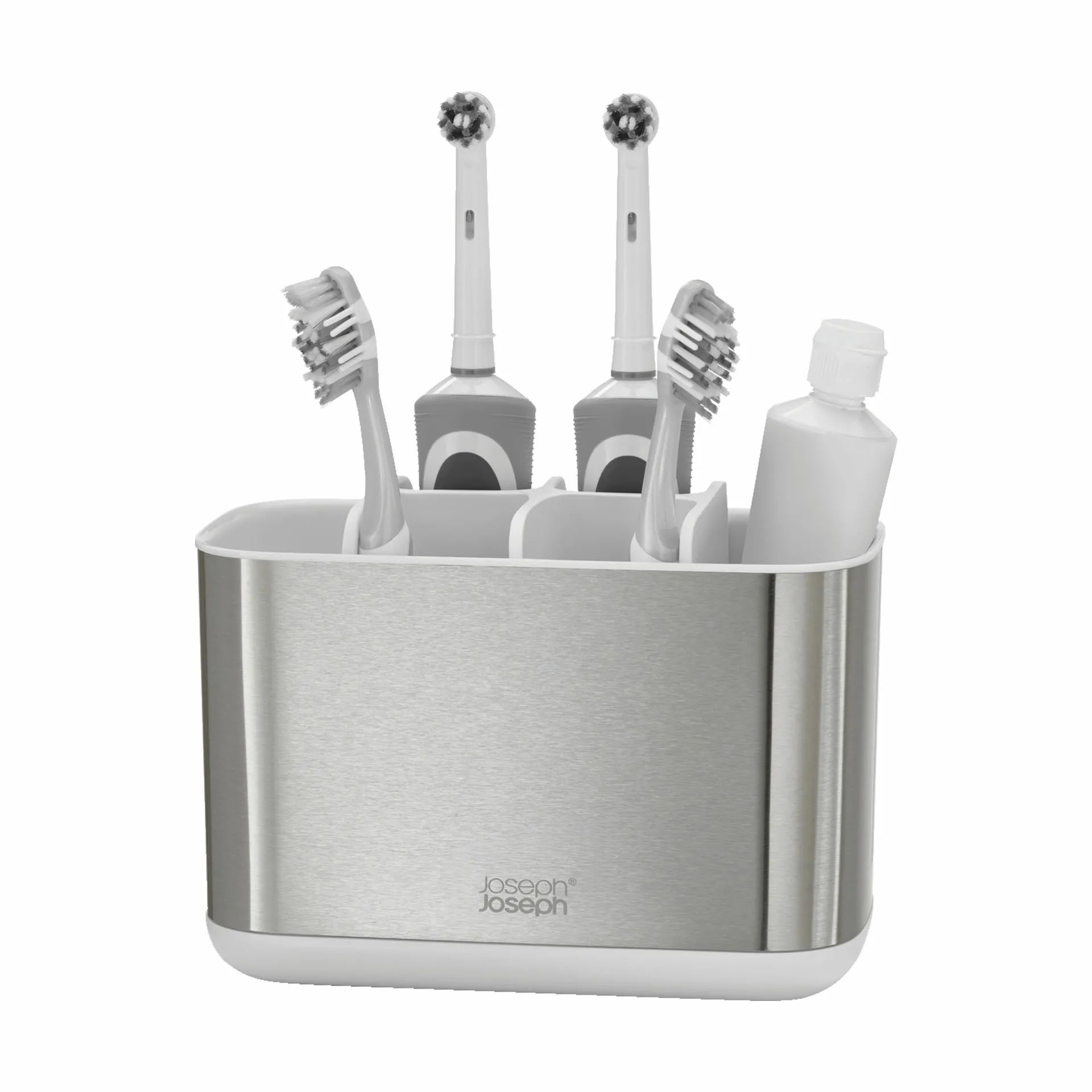 Joseph Joseph Tandbørsteholdere EasyStore Tandbørsteholder i Sølvfarvet, 18 cm, 3