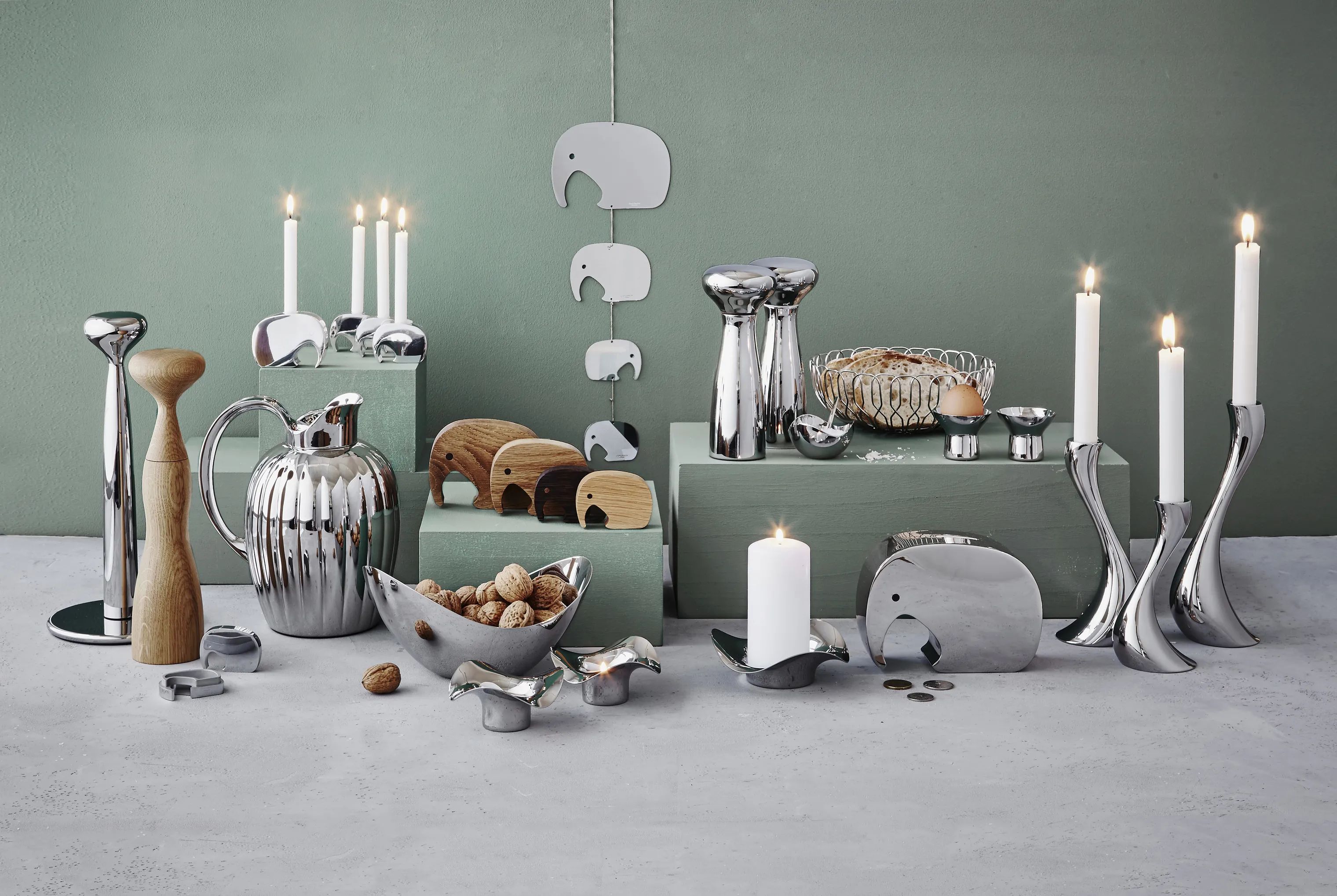 Georg Jensen Æggebægere Alfredo Æggebæger - 2 stk. i Sølvfarvet, 4