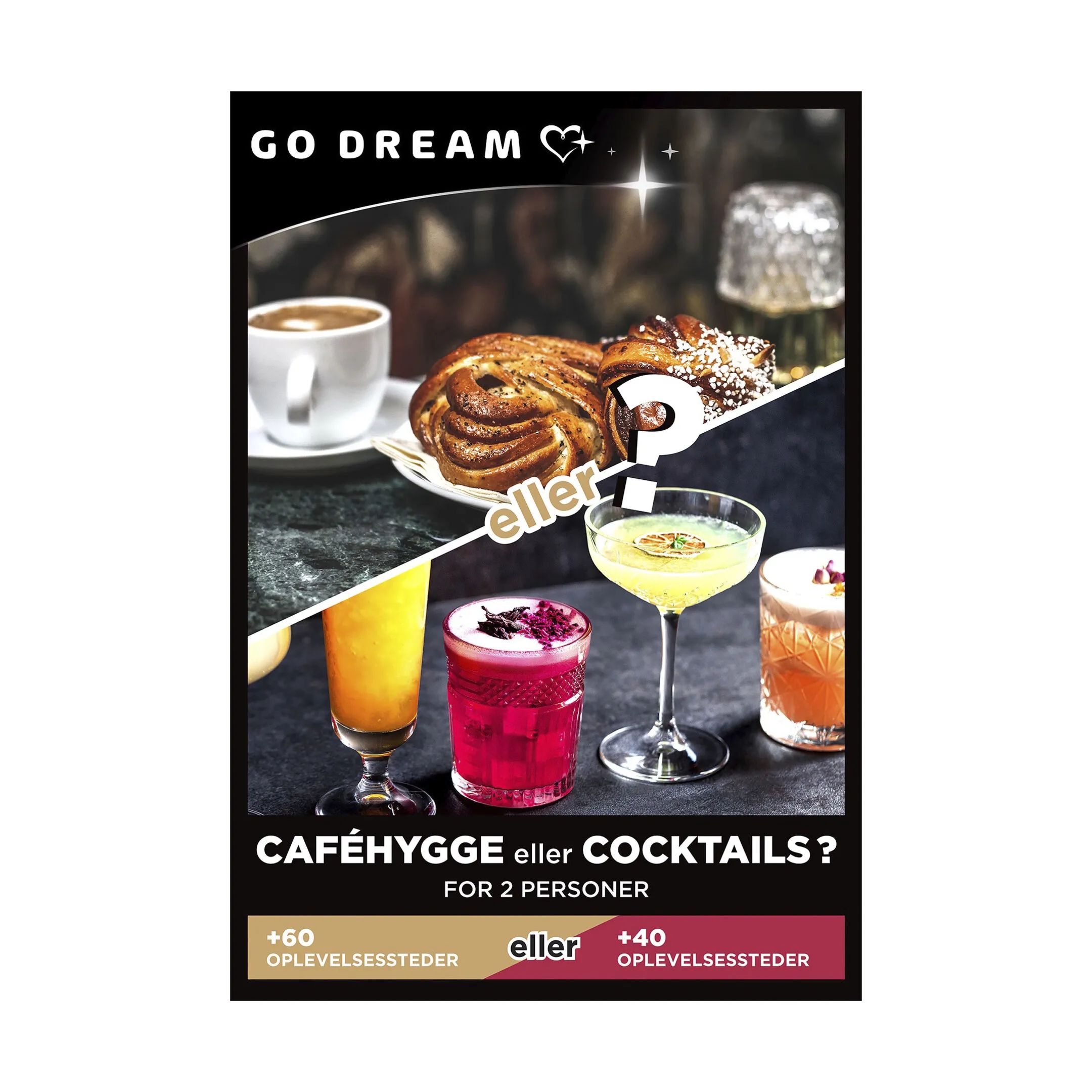 GO DREAM Oplevelsesgavekort Gavekort - Café- eller cocktailhygge i Café- eller cocktailhygge, 1