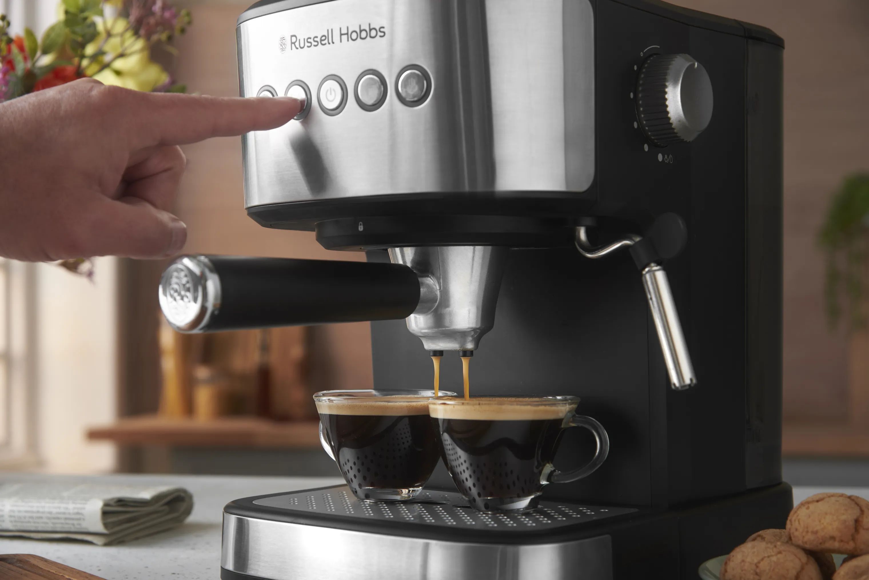 Russell Hobbs Espressomaskiner Heaton Espressomaskine i Sort, 6