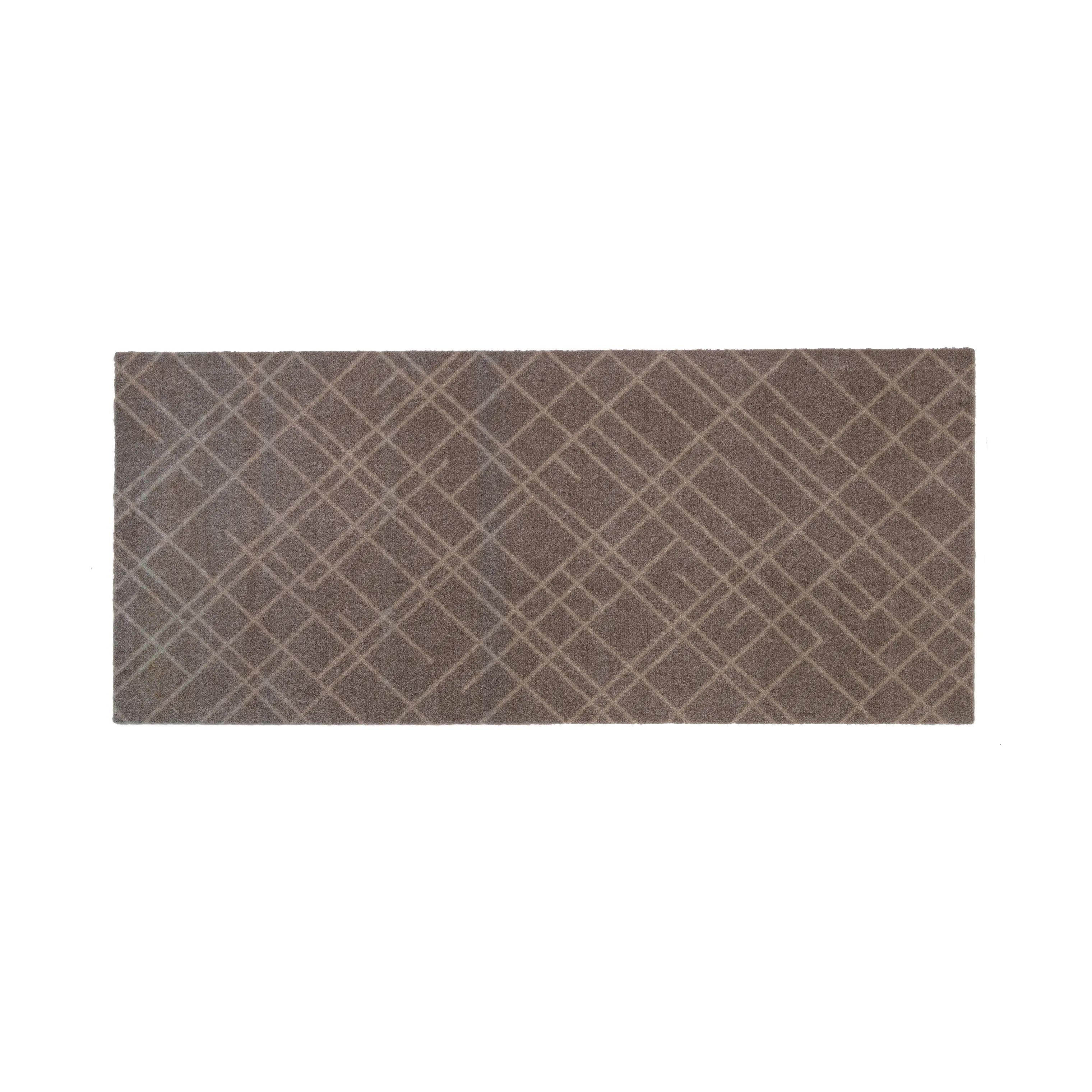 Tica Copenhagen Dørmåtter Lines Gulvmåtte i Brun/beige, B67 x L150 cm, 1