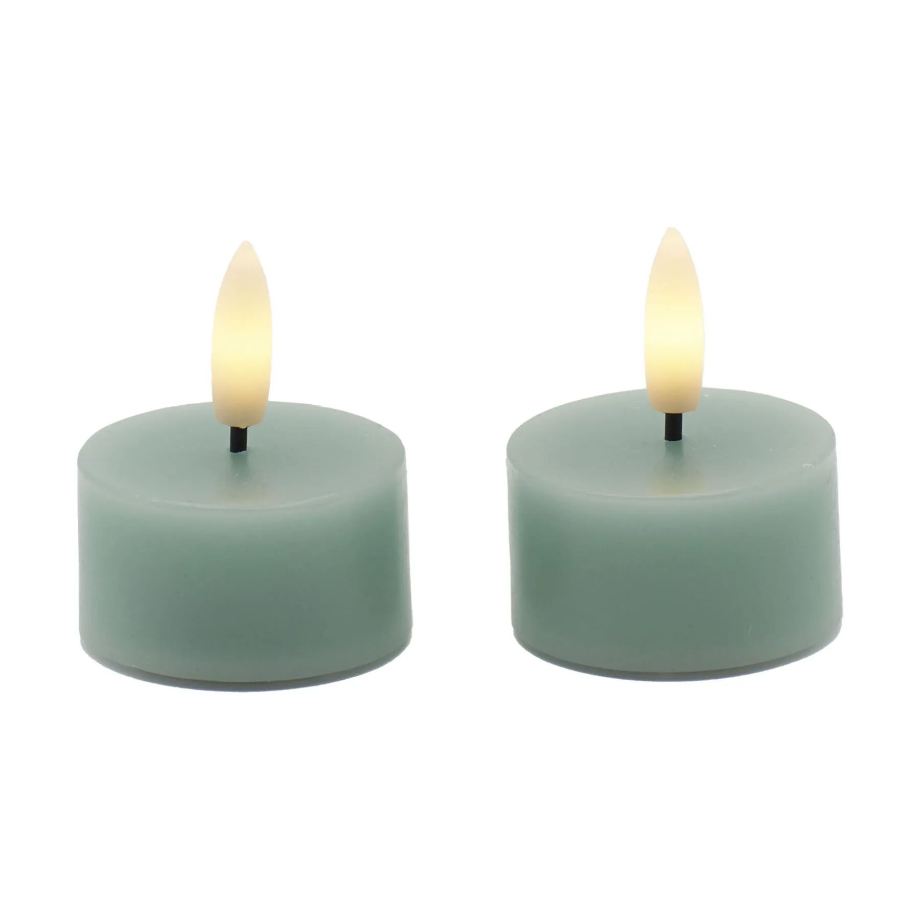 Sirius LED-lys Sille Genopladelig Sille LED Fyrfadslys - 2 stk. i Sandy Green, 1
