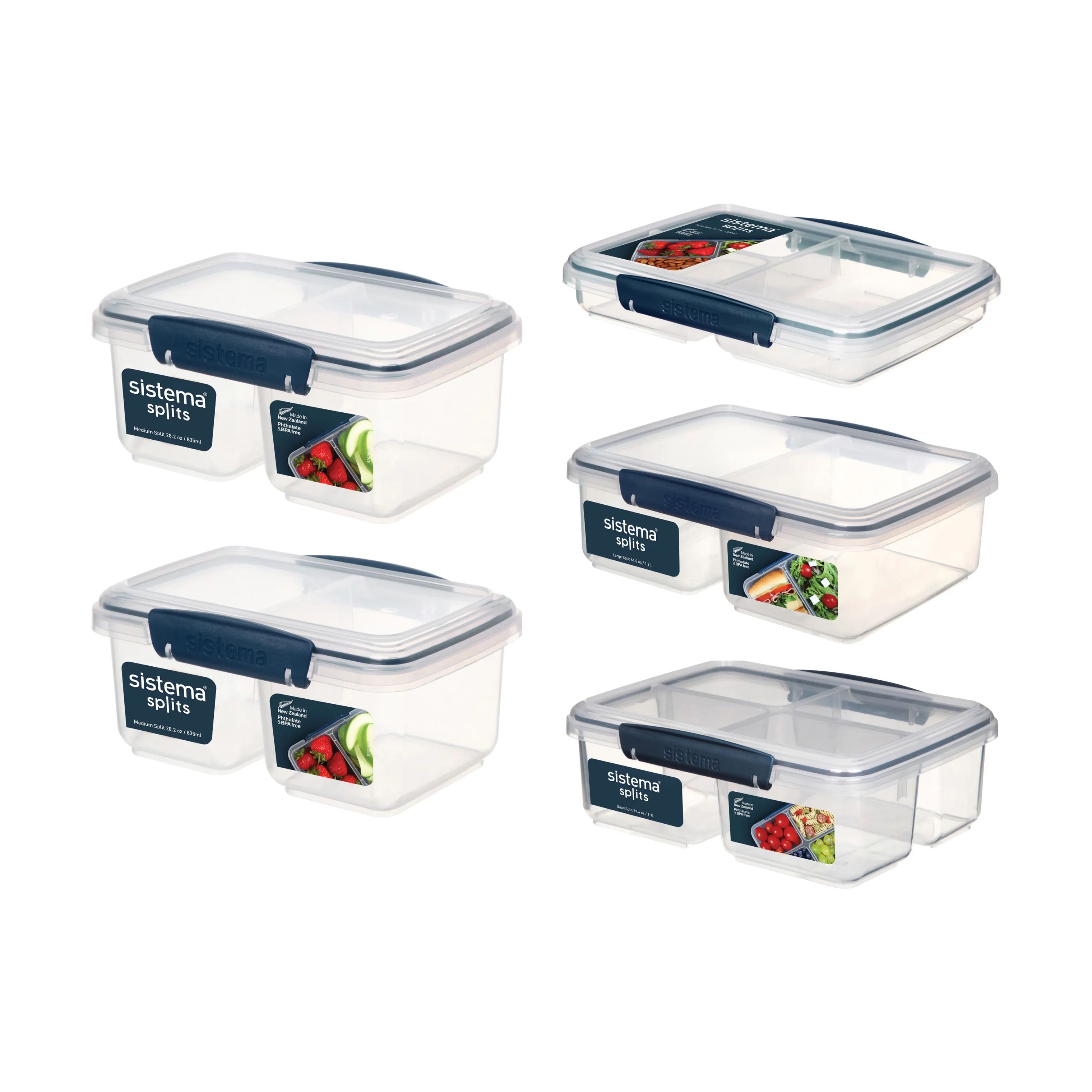 Sistema Opbevaringsbokse Klip It Opbevaringsboks - 5 stk. i Dark Blue, 1