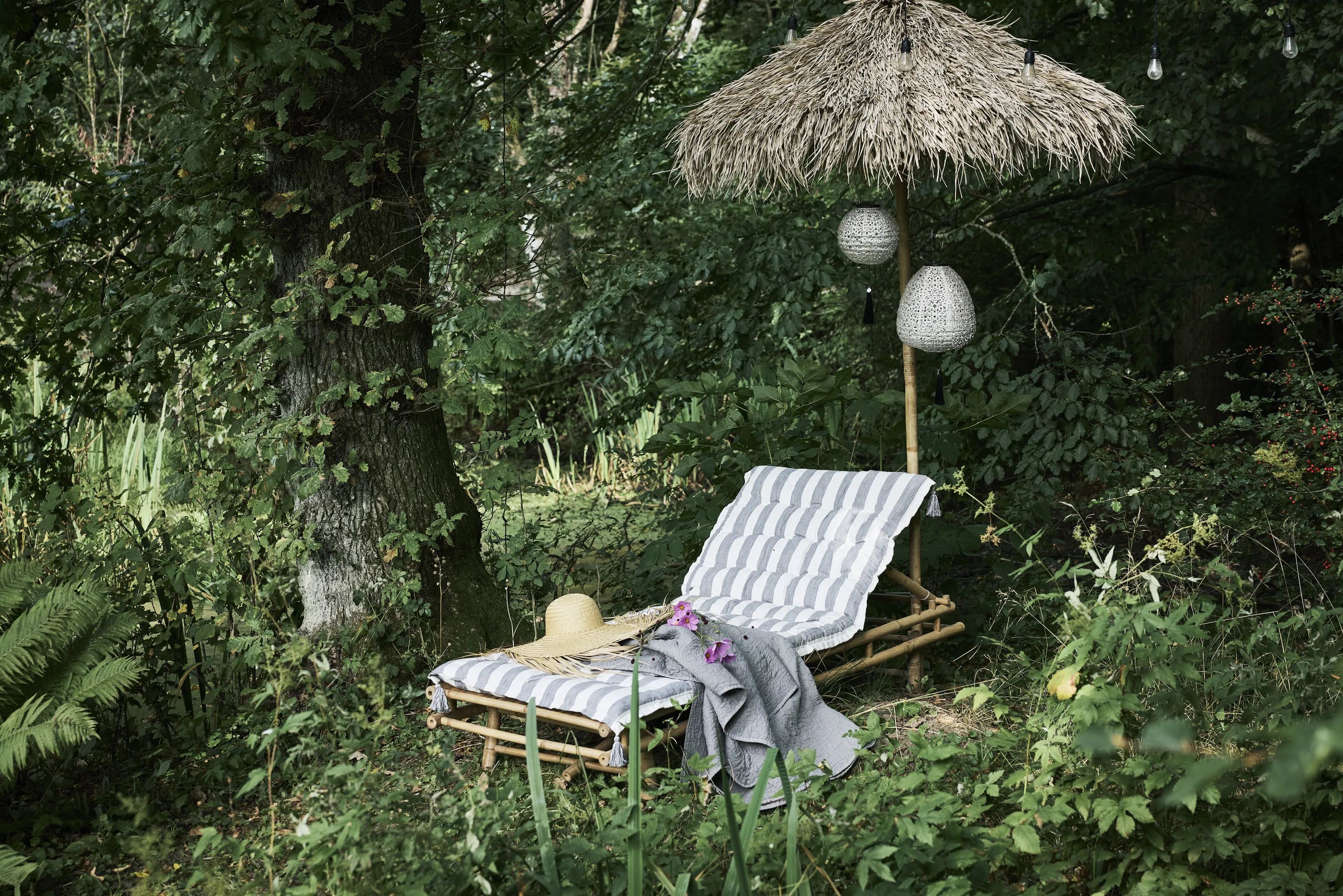Lene Bjerre Havehynder Felima Rullemadras i Hvid/mørkegrå, 3