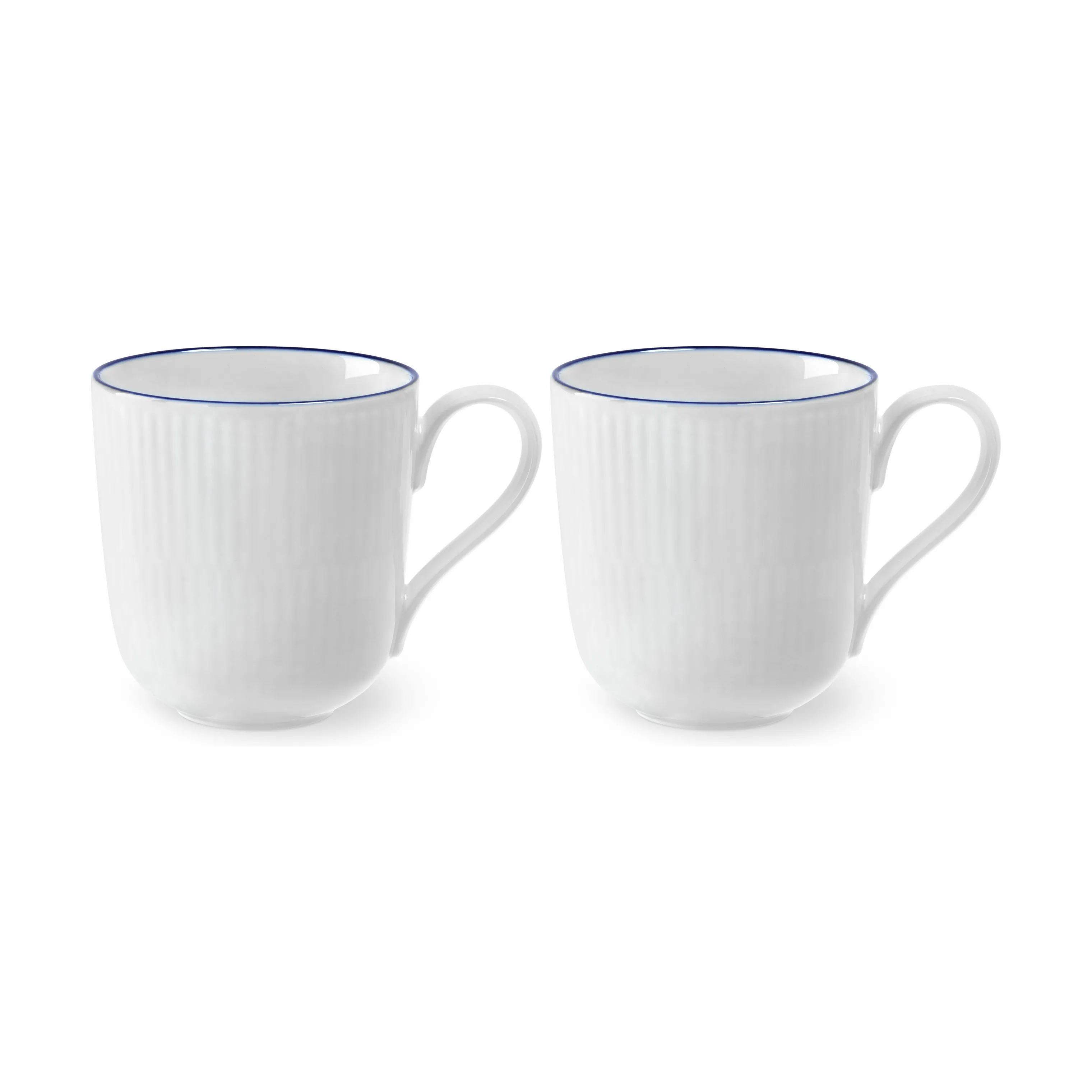 Royal Copenhagen Krus og kopper med hank Blueline Krus - 2 stk. i Hvid/blå, 28 cl, 1