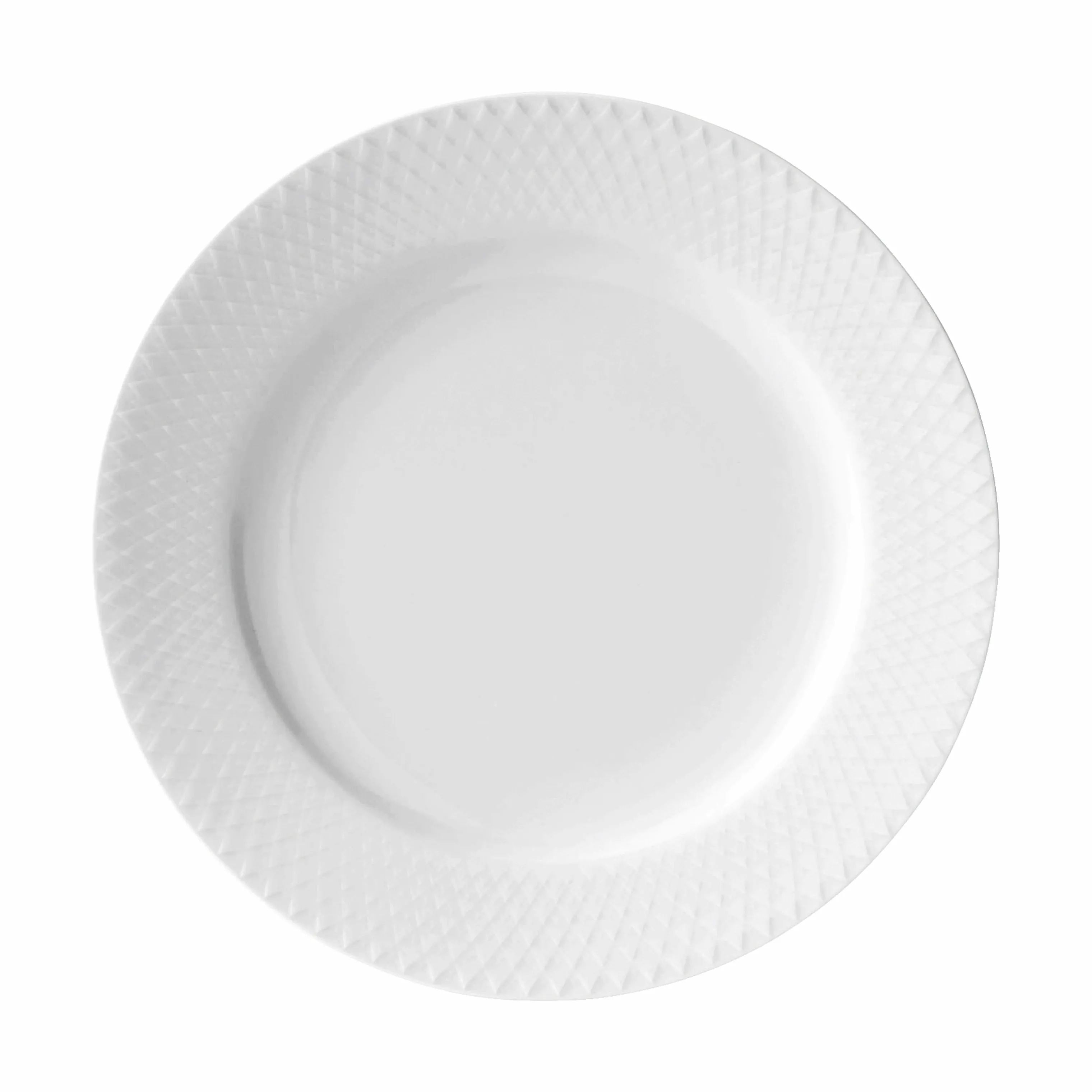 Lyngby Porcelæn Frokosttallerkener Rhombe Frokosttallerken i Hvid, 21 cm, 1