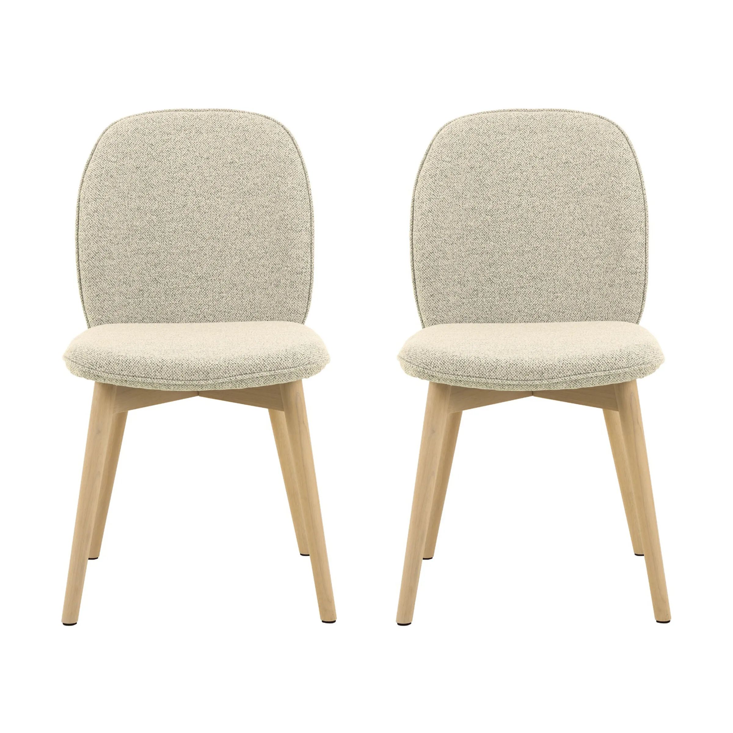 CASA Living Spisebordsstole Cindy Spisebordsstol - 2 stk i Creme/hvidpigmenteret, 1