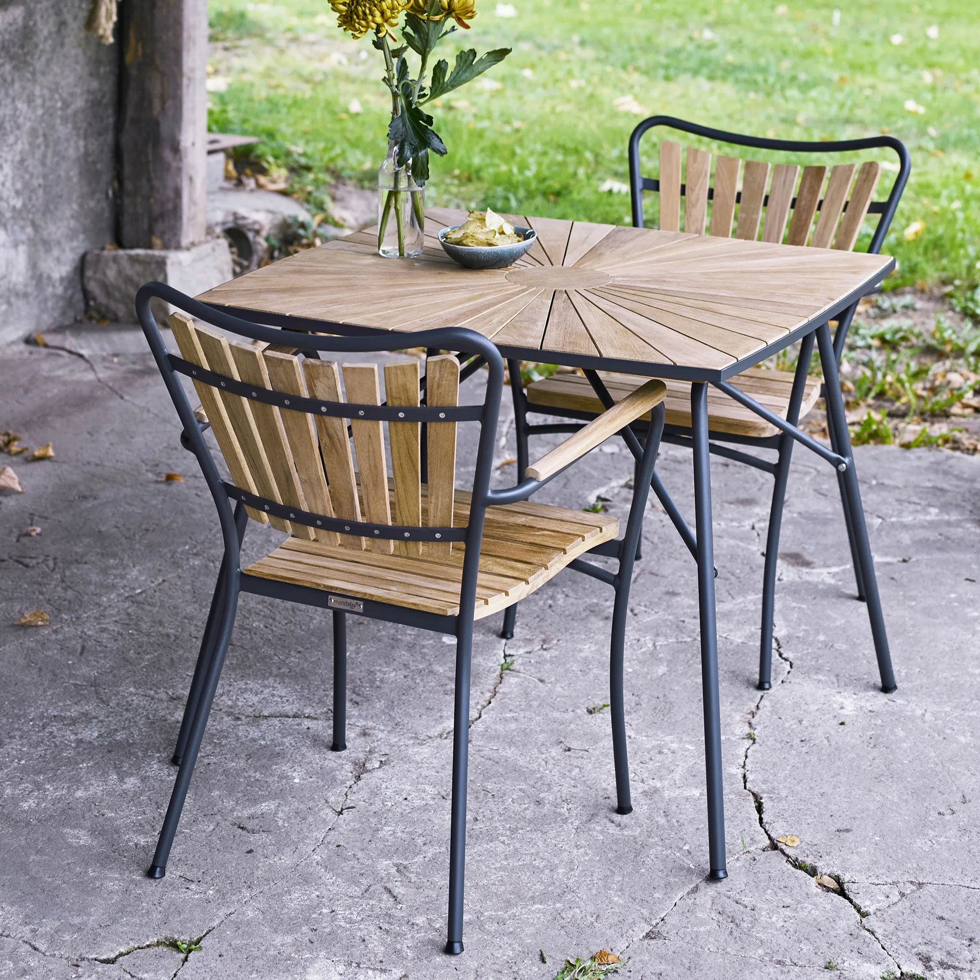 Mandalay Havespiseborde Marguerit havebord i antracit, 2