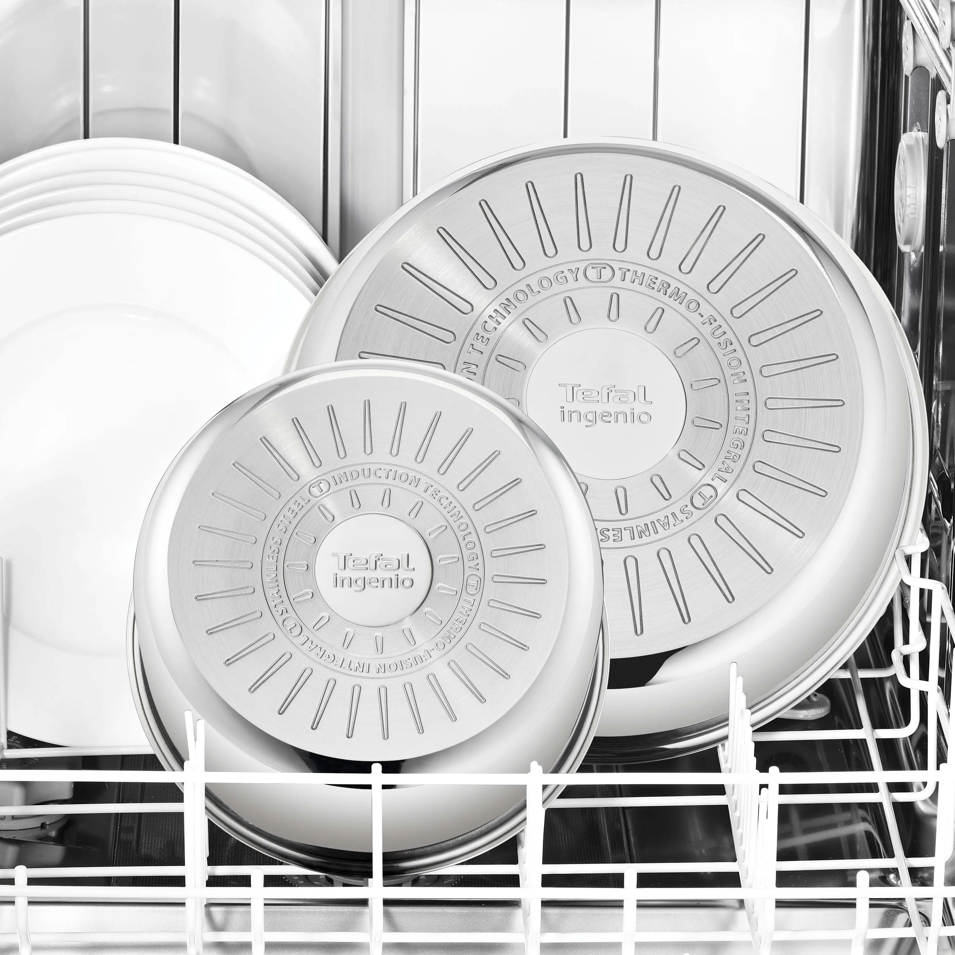 Tefal Grydesæt Ingenio Emotion Plus SS Grydesæt - 4 dele i Sølvfarvet, 5