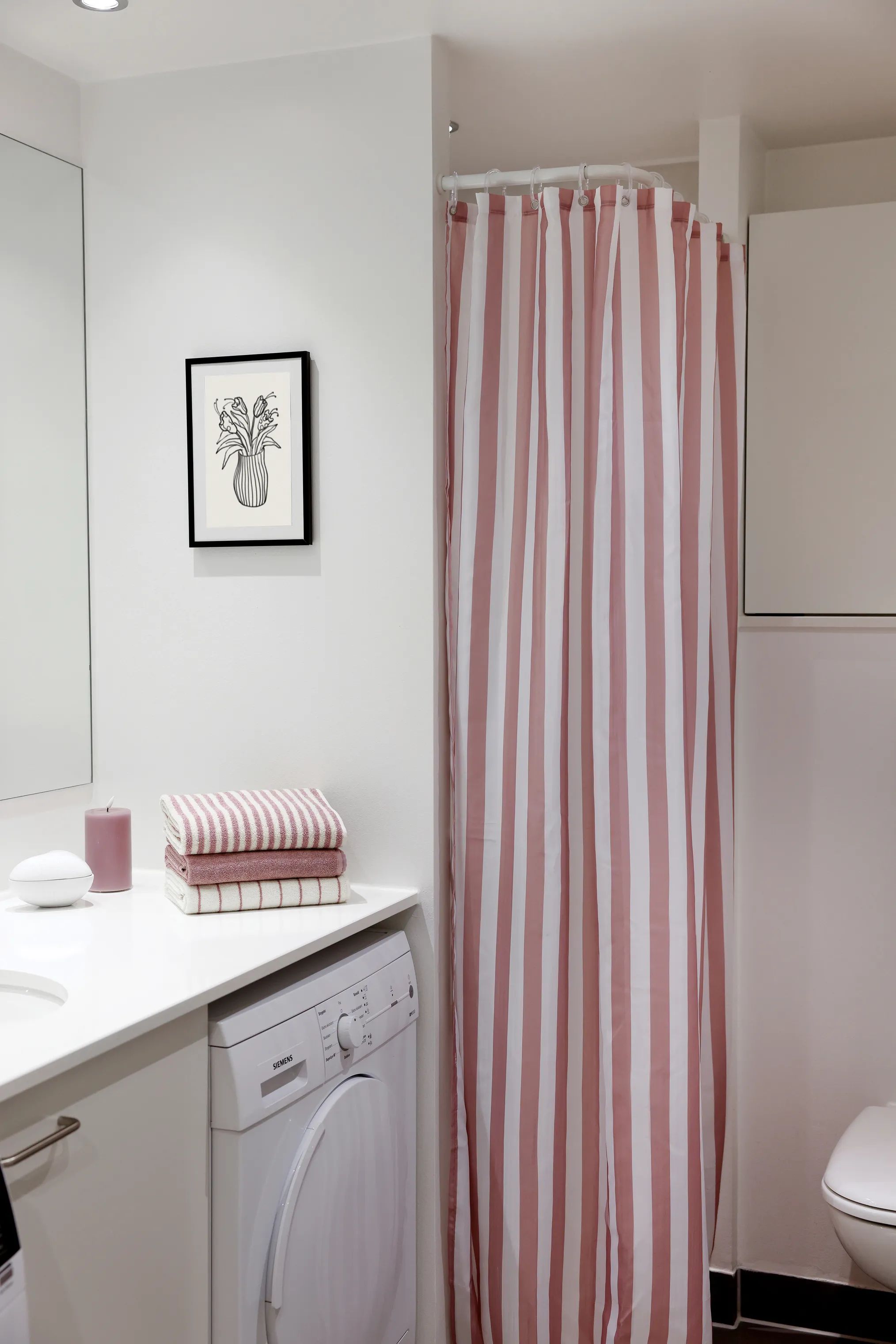 CASA Living Håndklæder Charmant Håndklæde i Rosa, B70 x L140 cm, 3