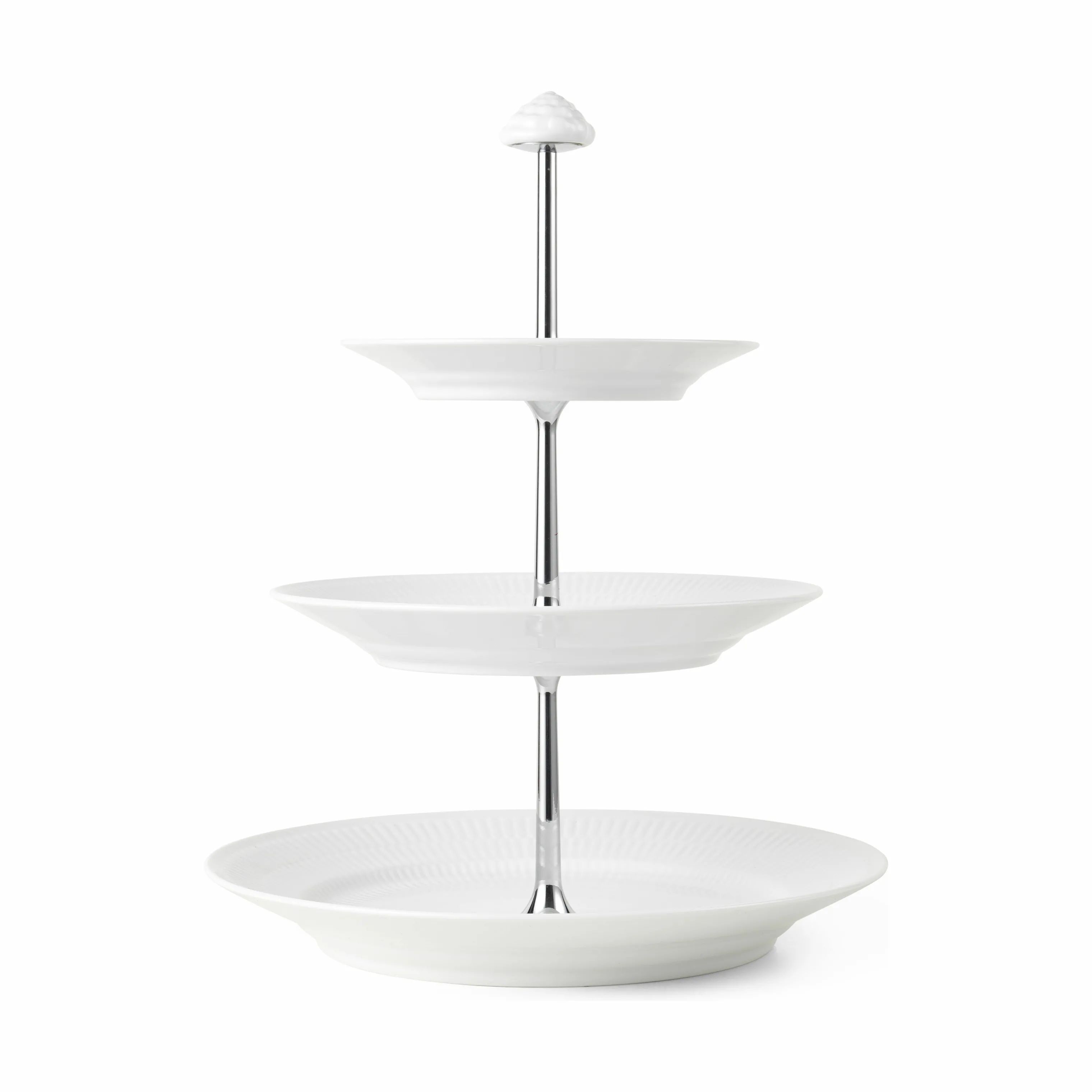 Royal Copenhagen Etagere Hvid Riflet Étagère i 3 etager, 1