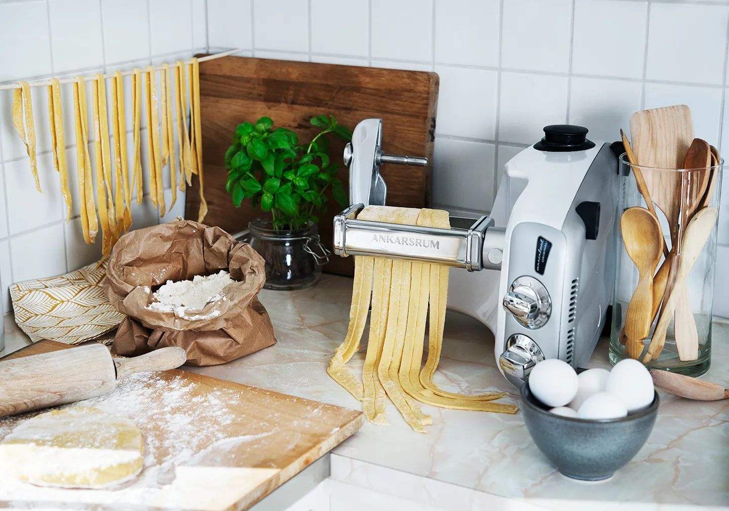 Ankarsrum Assistent Original Tilbehør til røremaskiner Pastarulle - Lasagnette i Lasagnette, 3