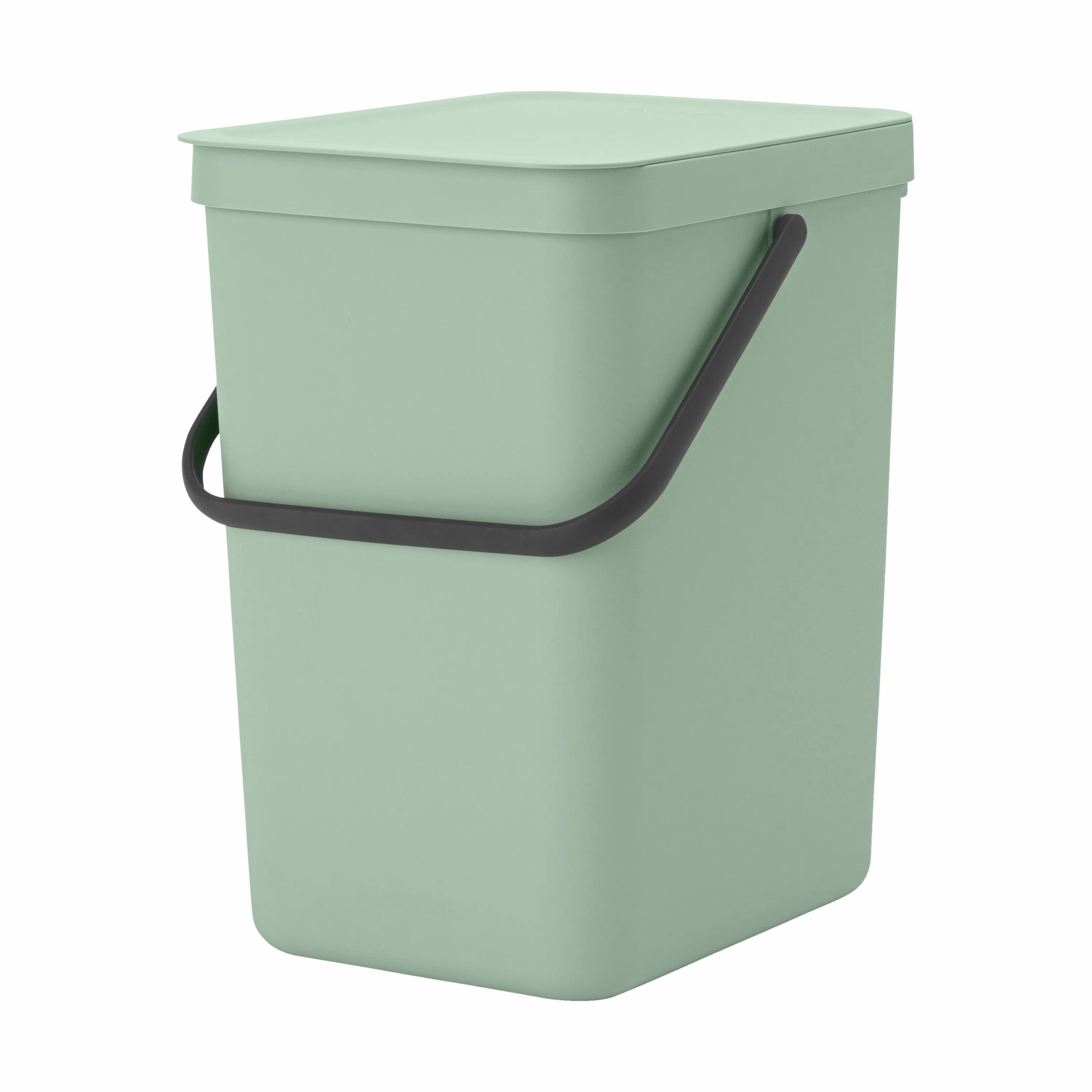 Brabantia Spande uden pedal Sort & Go Affaldsspand i Jade Green, 25 L, 1