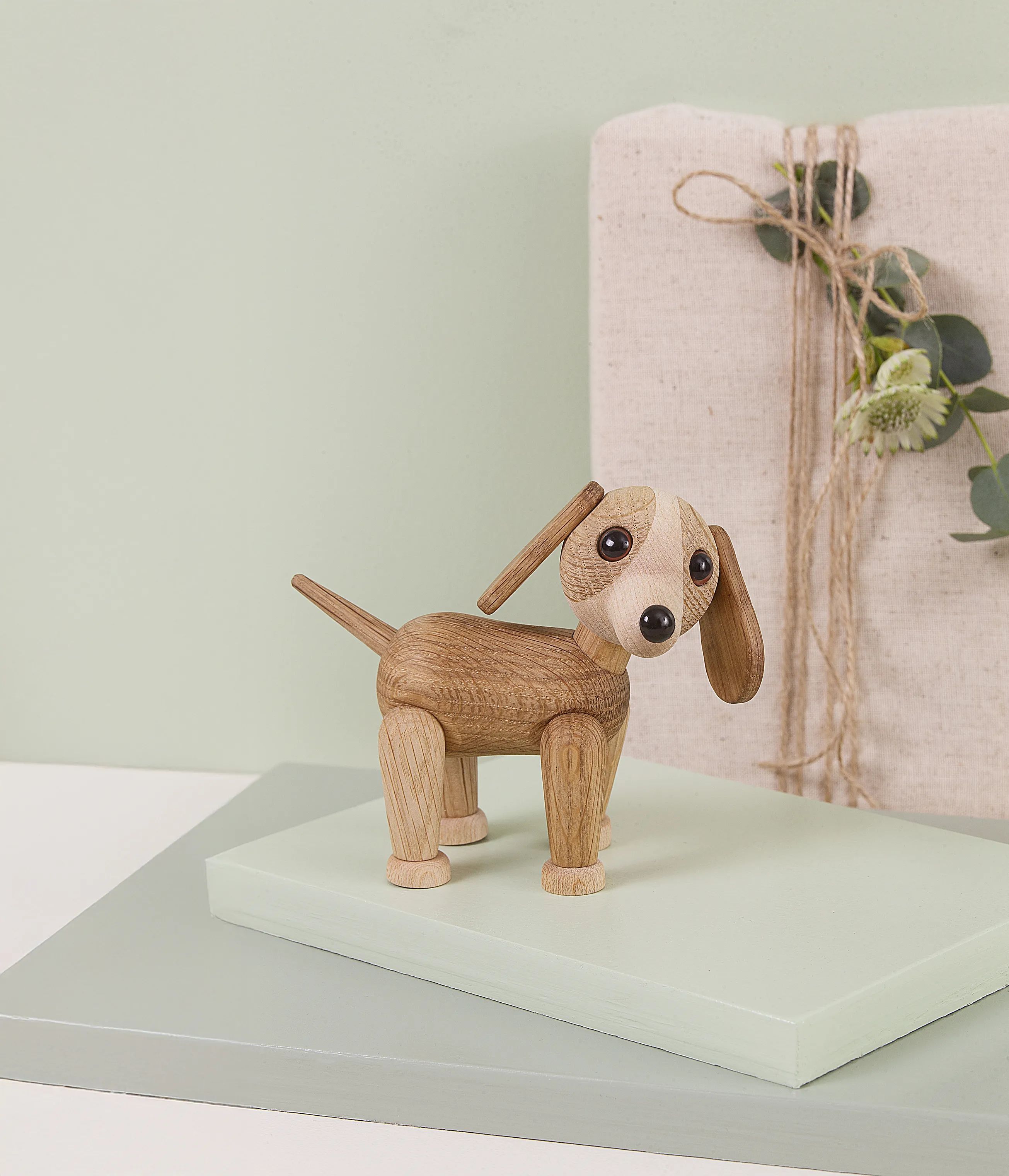Spring Copenhagen Dyrefigurer Hund Fluff i Natural, 3