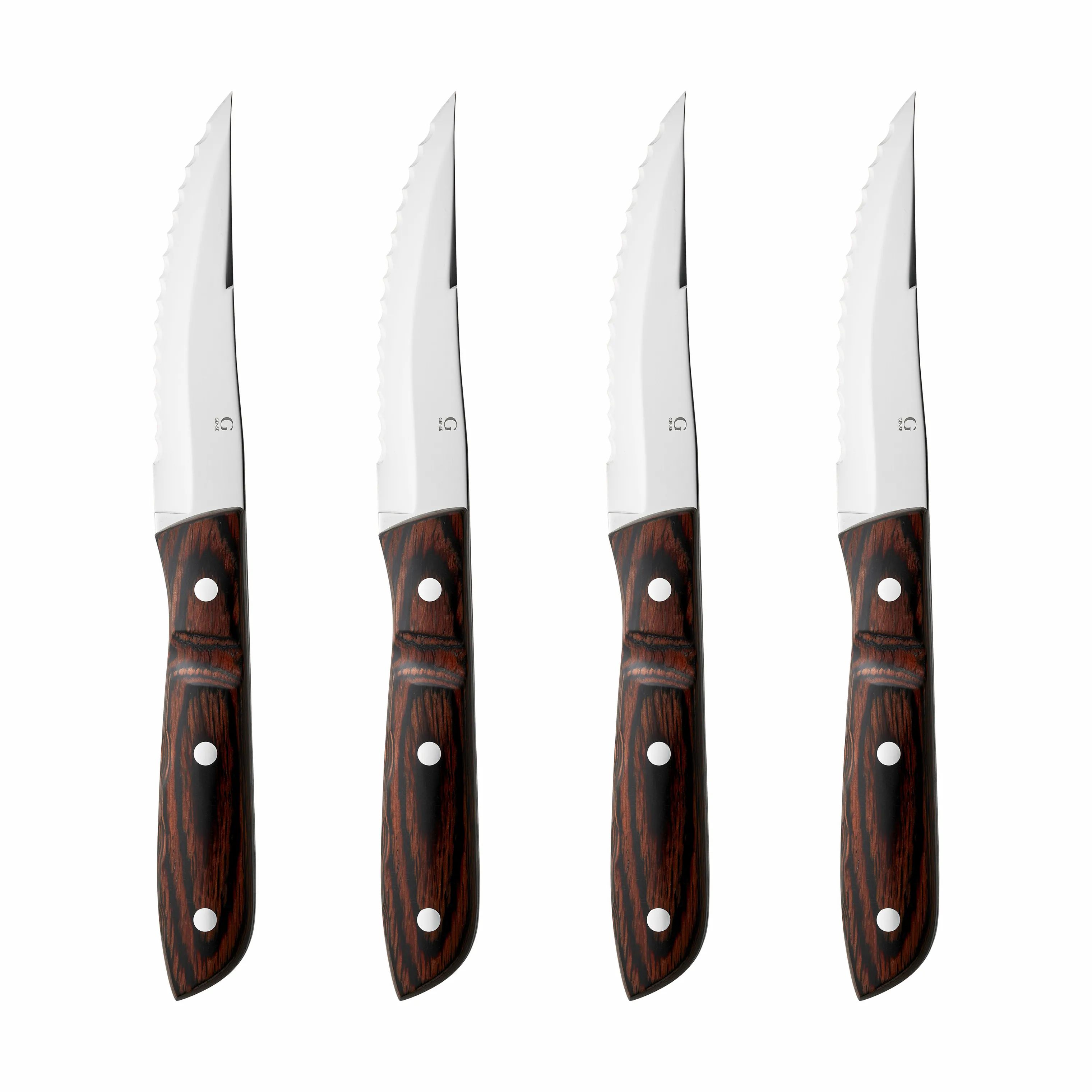 Gense Bestiksæt Old Farmer Classic XL Steakknive - 4 dele i Brun/stål, 4 stk., 1