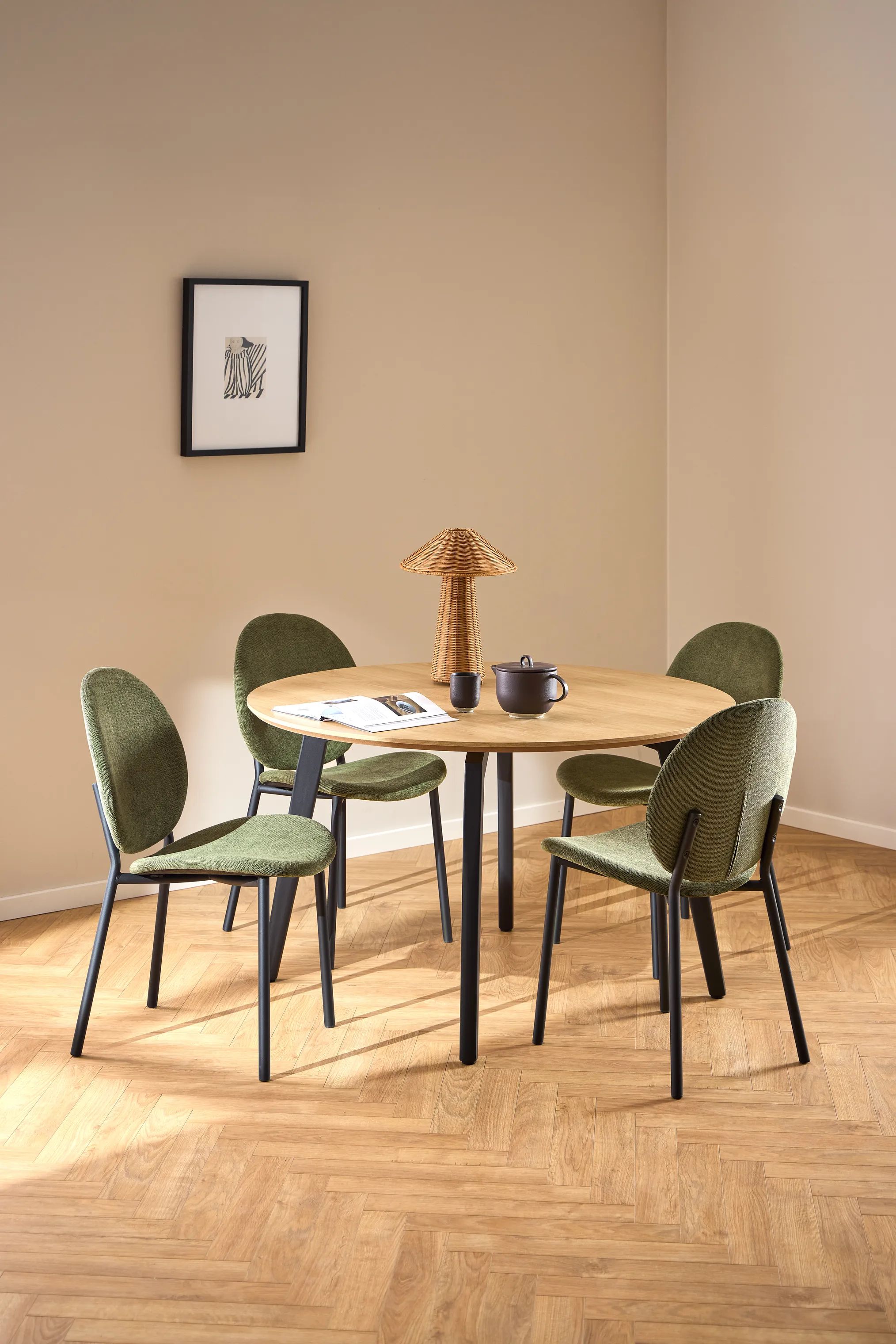 CASA Living Spiseborde Cadiz Spisebordssæt - 5 dele i Grøn, 2