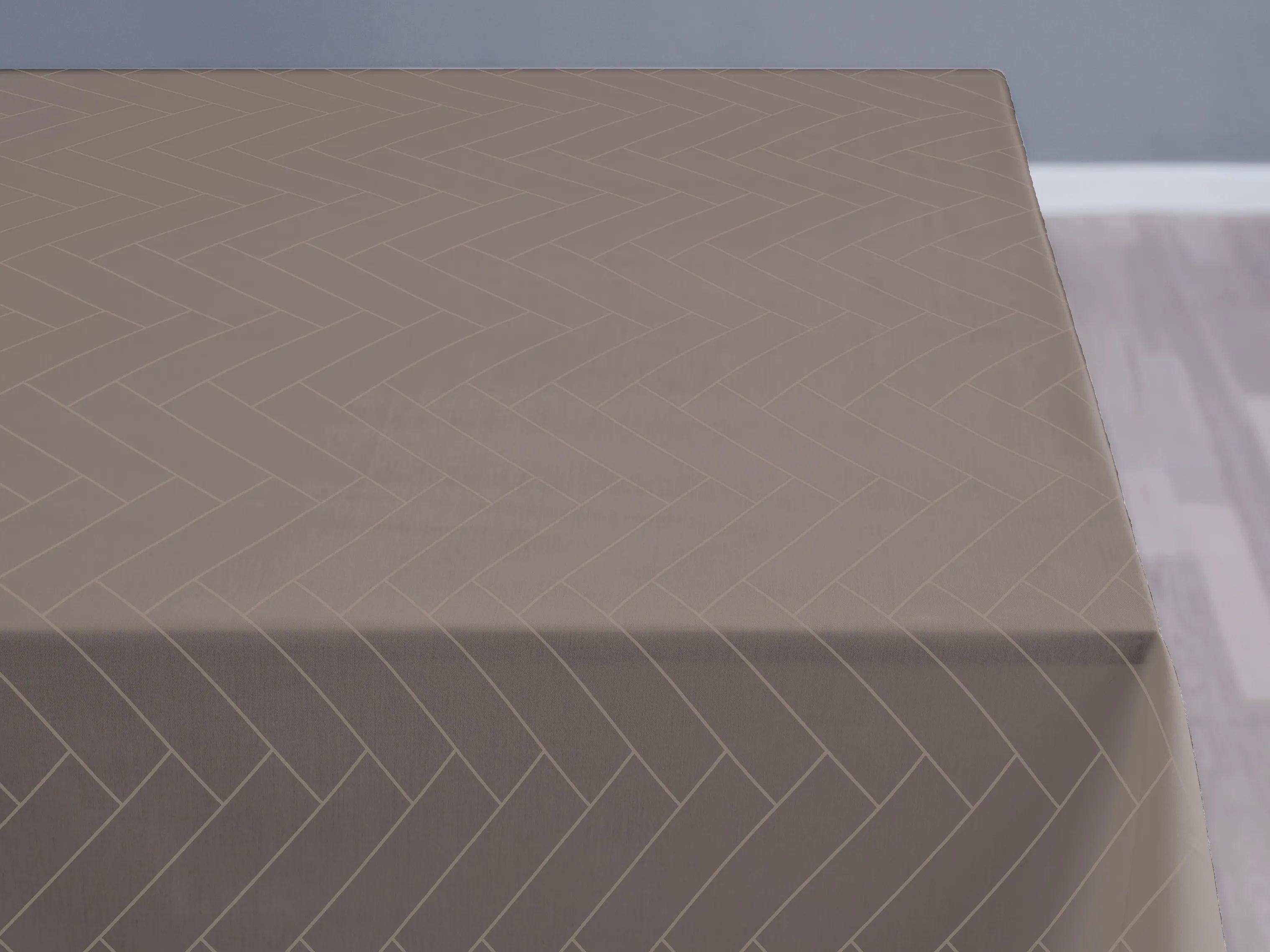 Södahl Duge Tiles Damask Dug i Taupe, B140 x L370 cm, 1