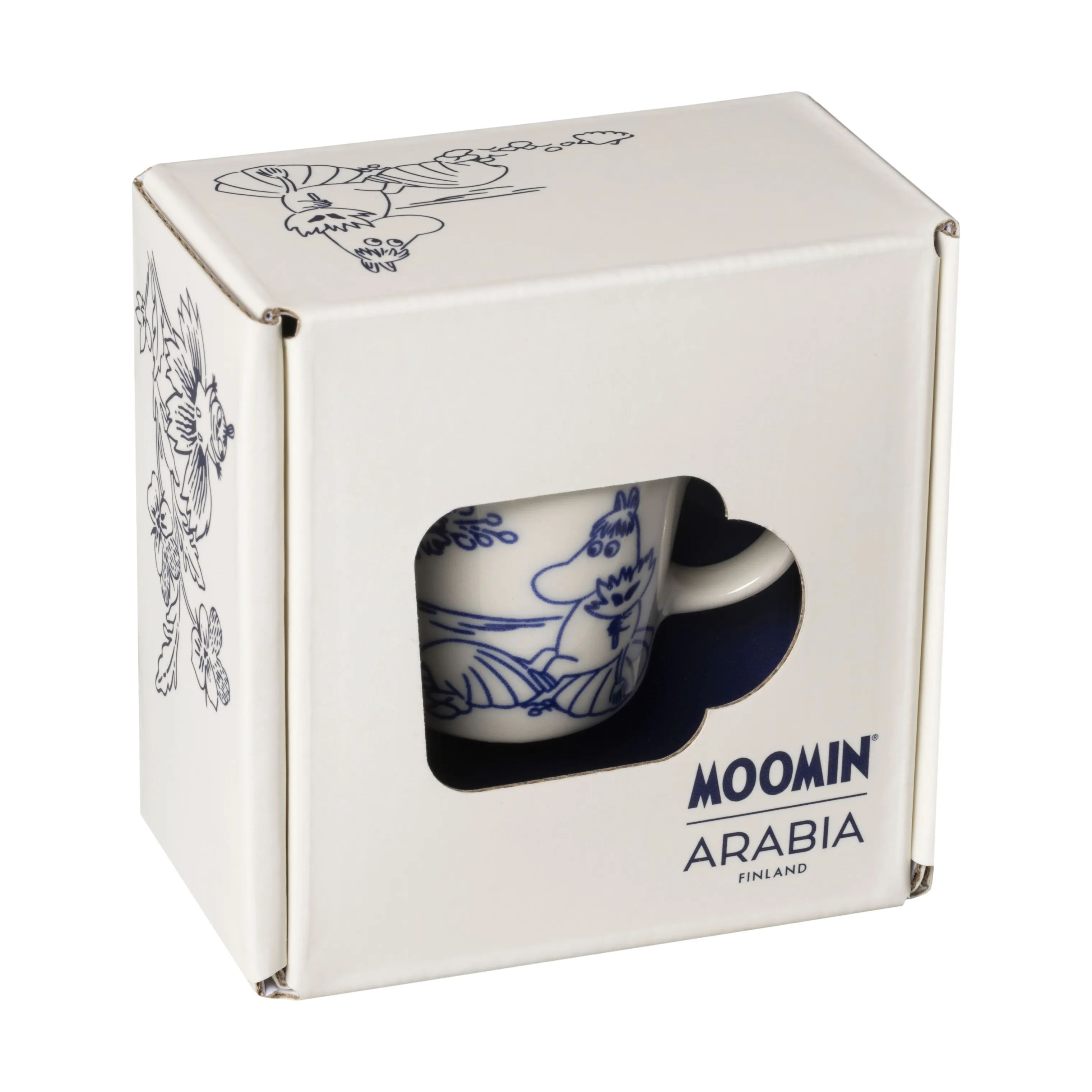 Moomin Arabia Krus og kopper med hank Haru Mini Krus Gaveæske - Snorkfrøken i Hvid/blå, 1