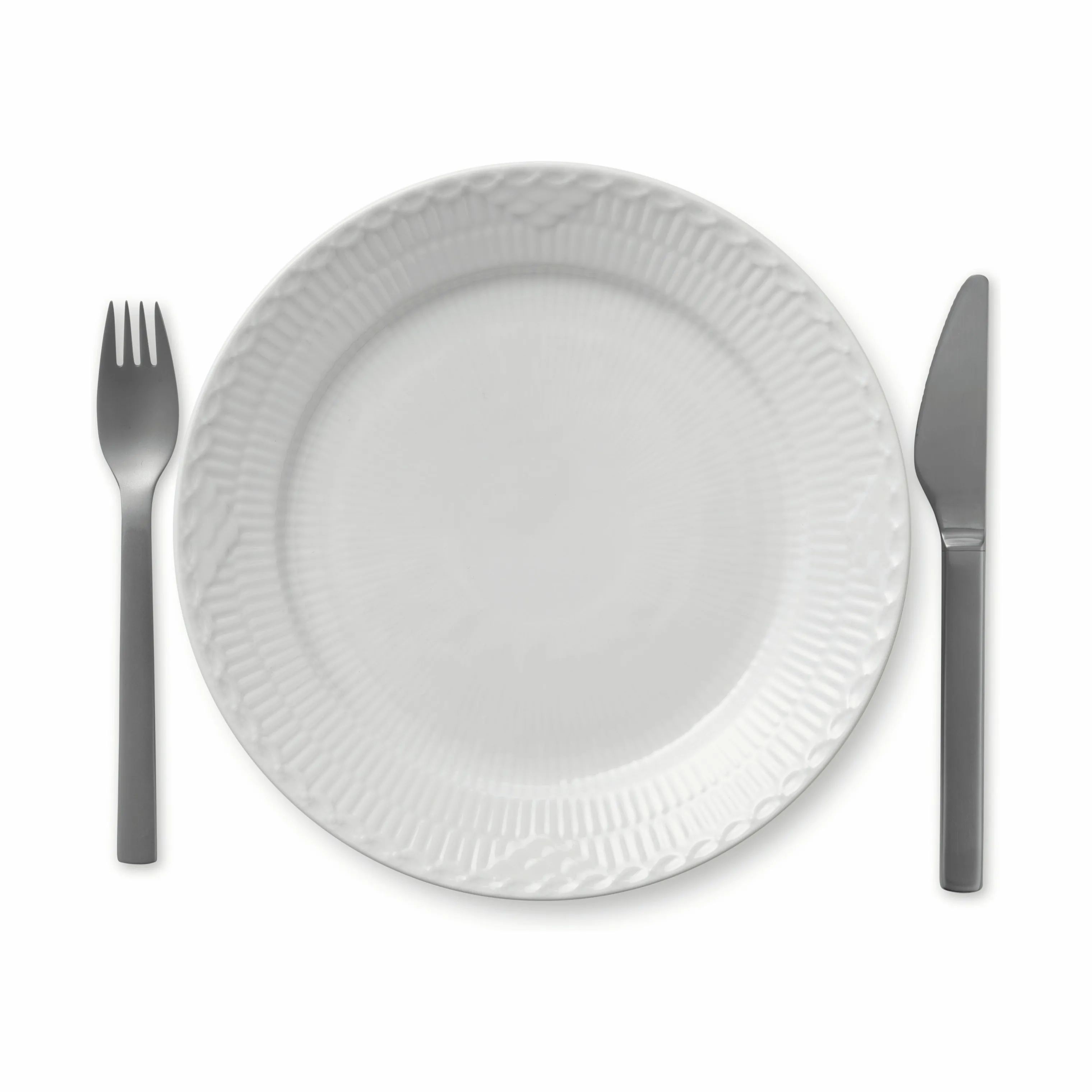 Royal Copenhagen Middagstallerkener Hvid Halvblonde Tallerken i Hvid, 25 cm, 2