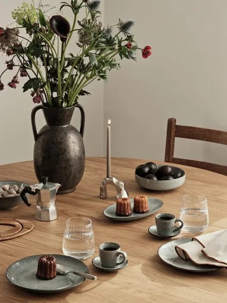 Broste Copenhagen Middagstallerkener Nordic Sea Middagssæt - 6 dele i Soft Blue, 3