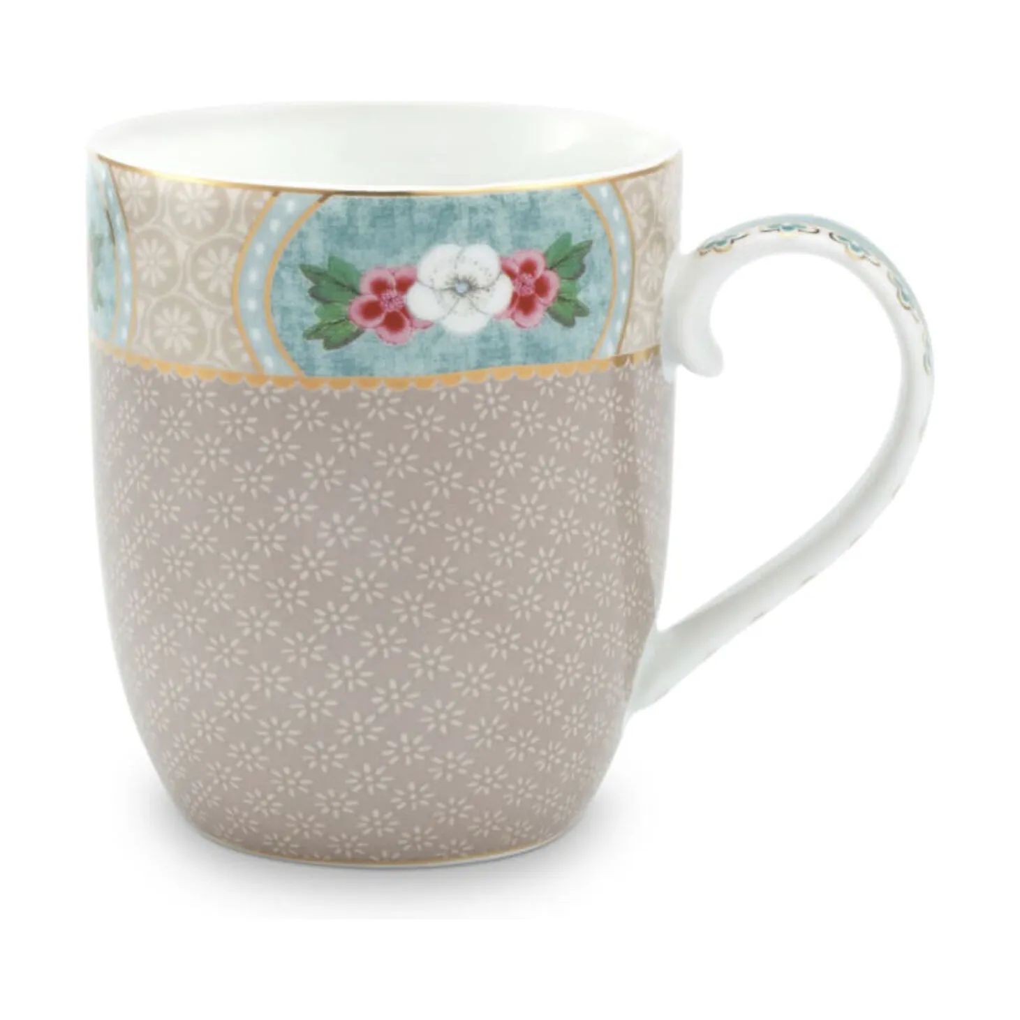 PIP Studio Krus og kopper med hank Blushing Birds Blushing Bird Krus i Khaki, 1