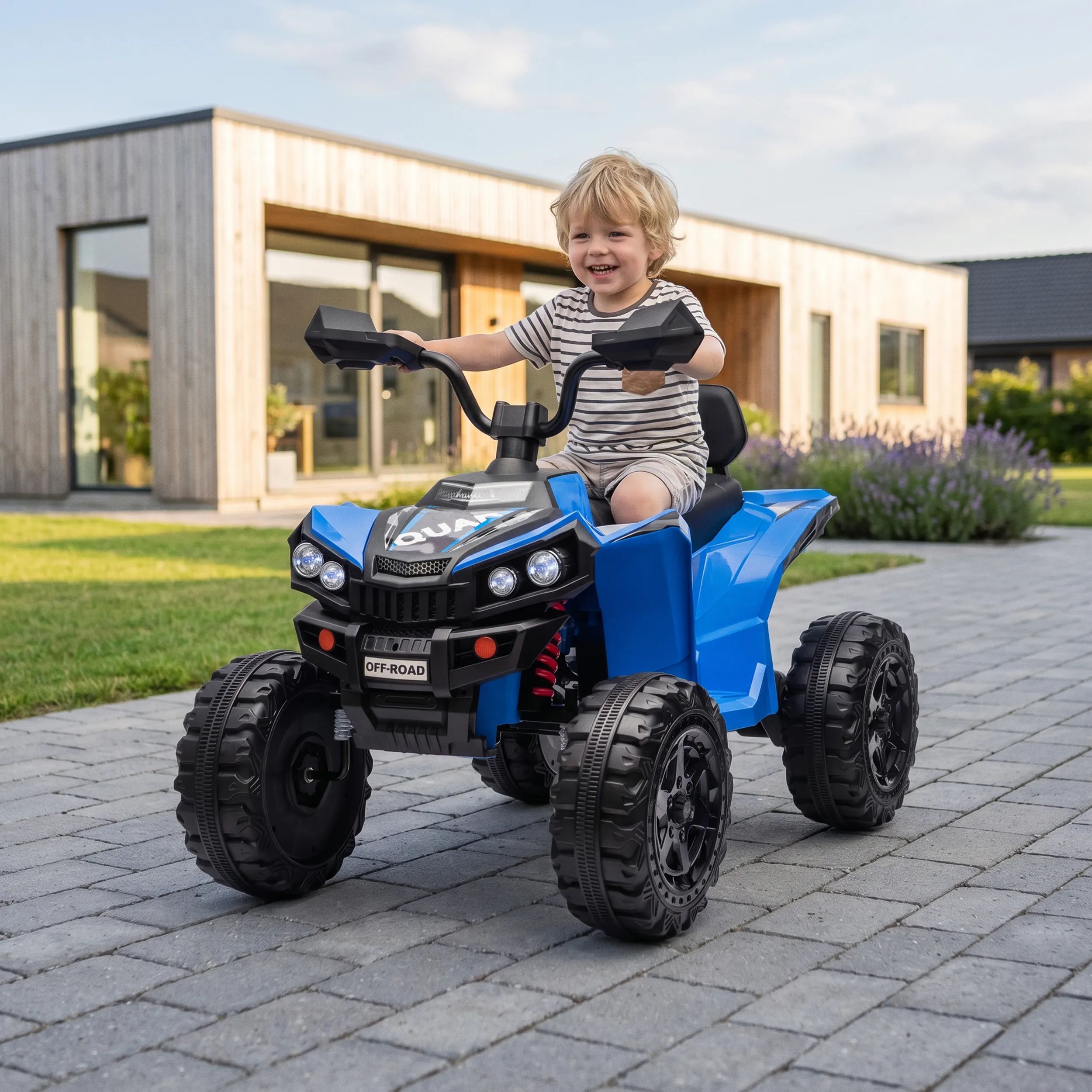 NORDIC PLAY Speed El-biler til børn Elektrisk Bil - ATV i Blå, 3