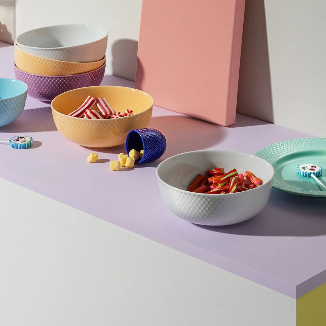 Lyngby Porcelæn Serveringsskåle Rhombe Serveringsskål i 15,5 cm, 5