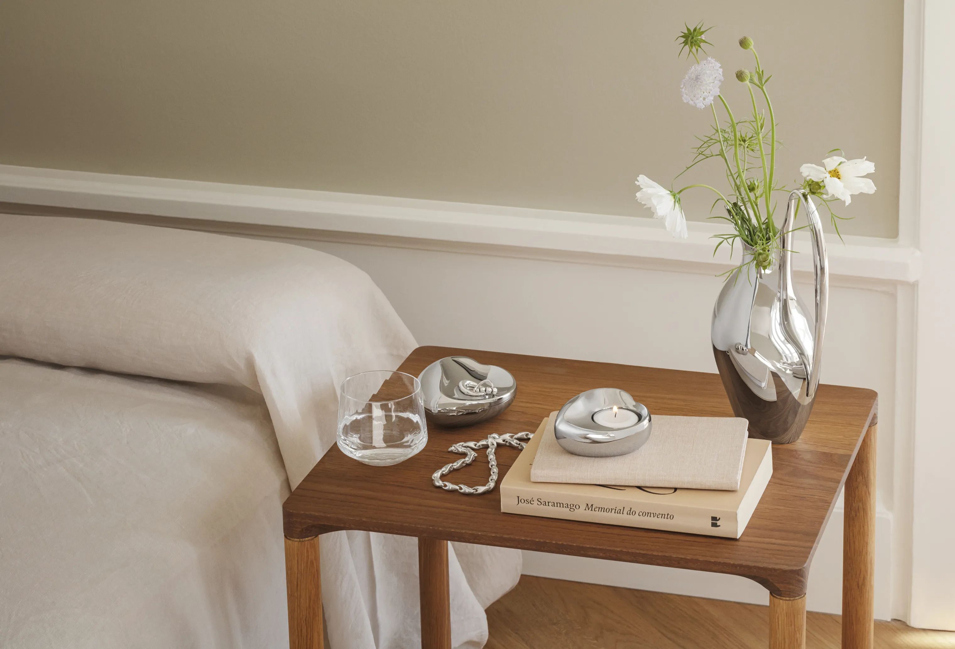 Georg Jensen Fyrfadsstage Heart Fyrfadsstage i Rustfrit stål, 2