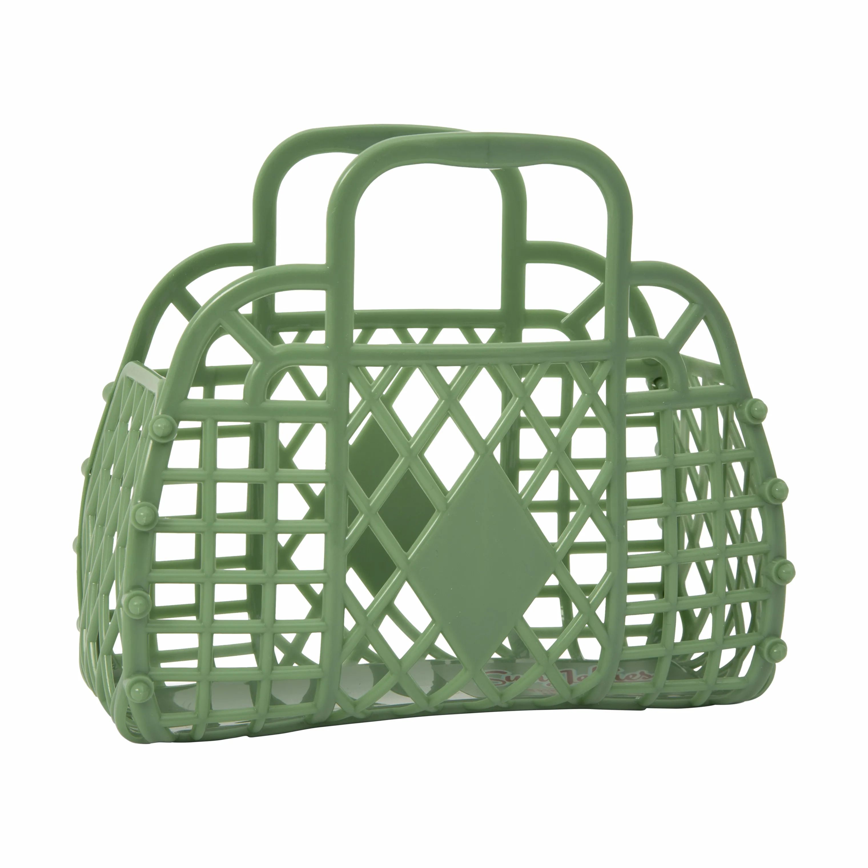 Sun Jellies Øvrigt interiør Retro Basket Mini Retro Taske - Mini i Olive, 1