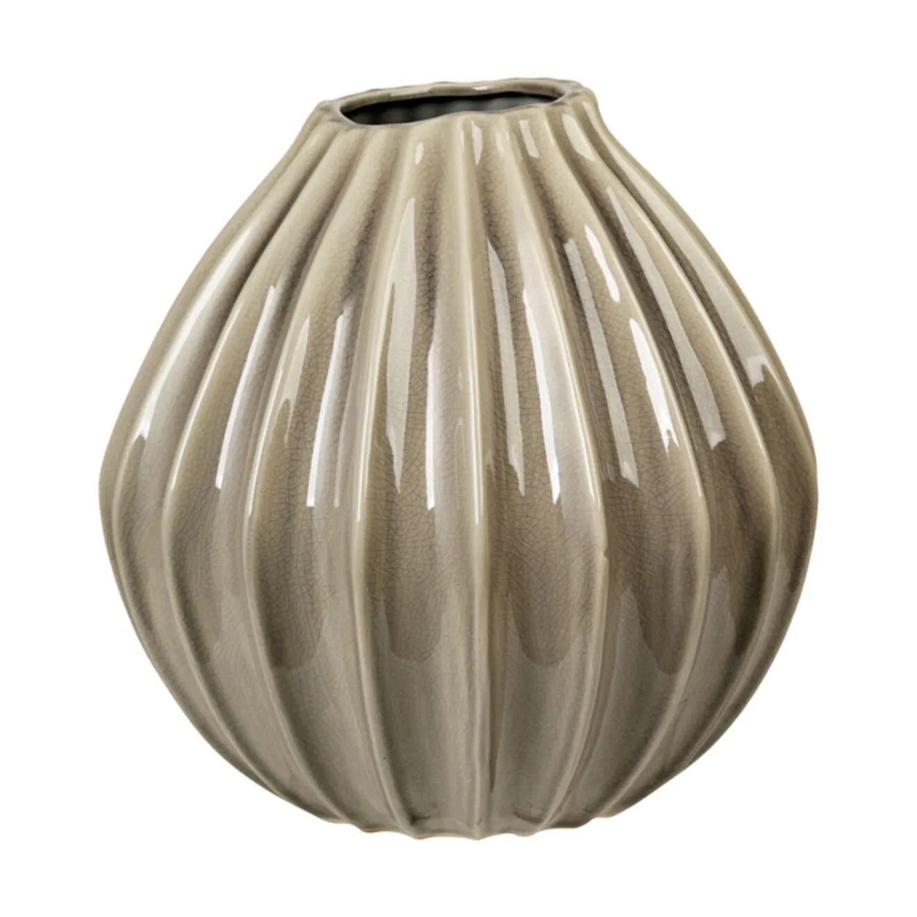 Broste Copenhagen Vaser Wide Vase i Beige, H30 x Ø30, 1
