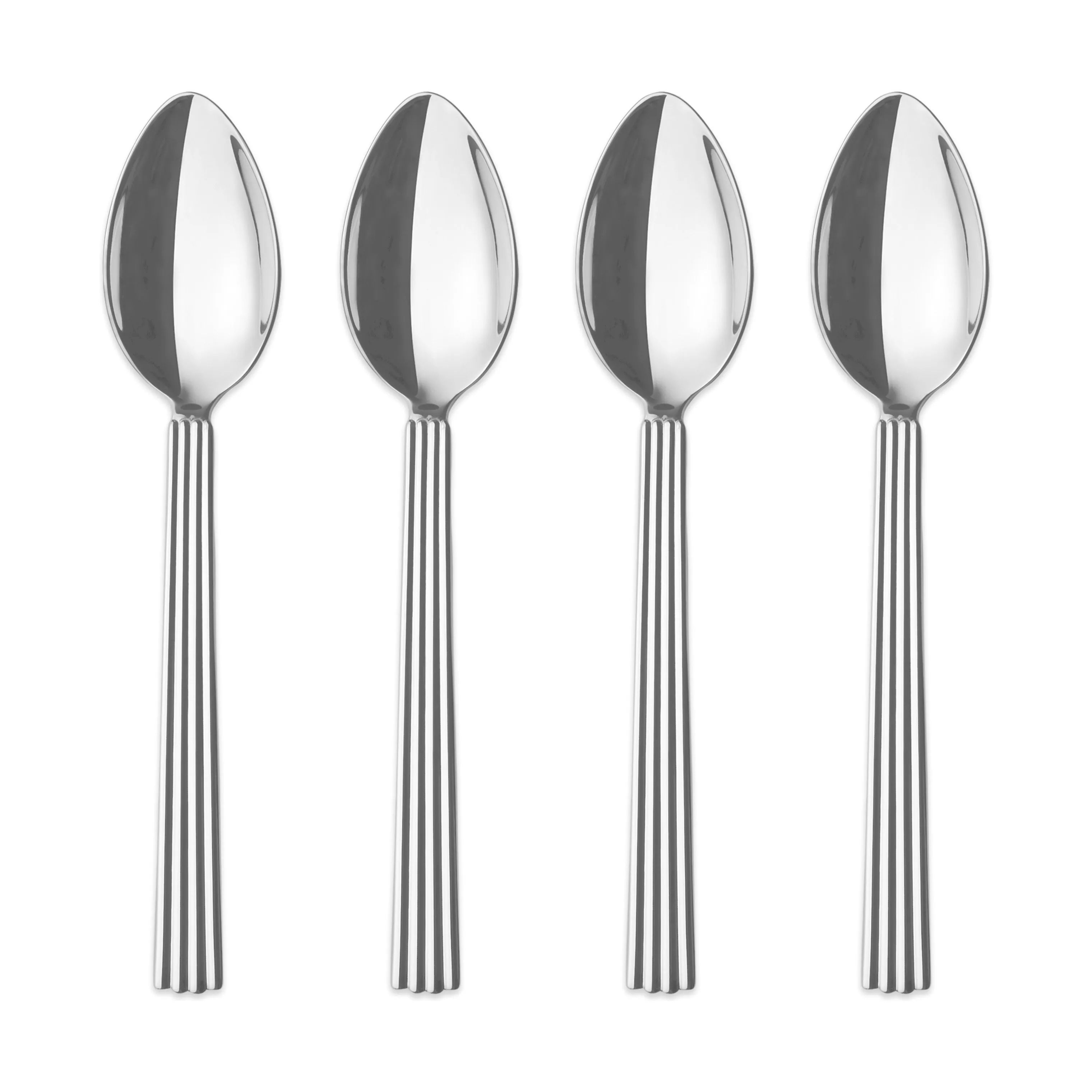 Georg Jensen Kaffe- og teskeer Bernadotte Teske Stor - 4 stk. i Sølvfarvet, 15,6 cm, 1