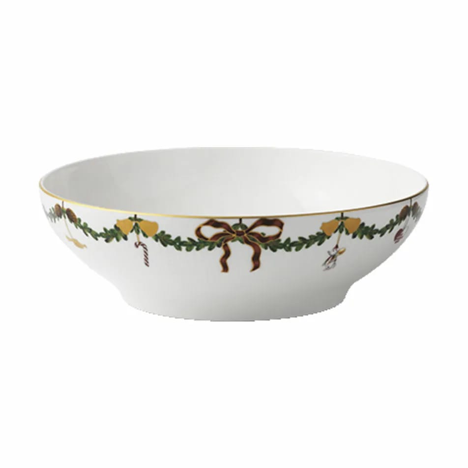 Royal Copenhagen Serveringsskåle Stjerne Riflet Jul Skål i 25,5 cm, 1