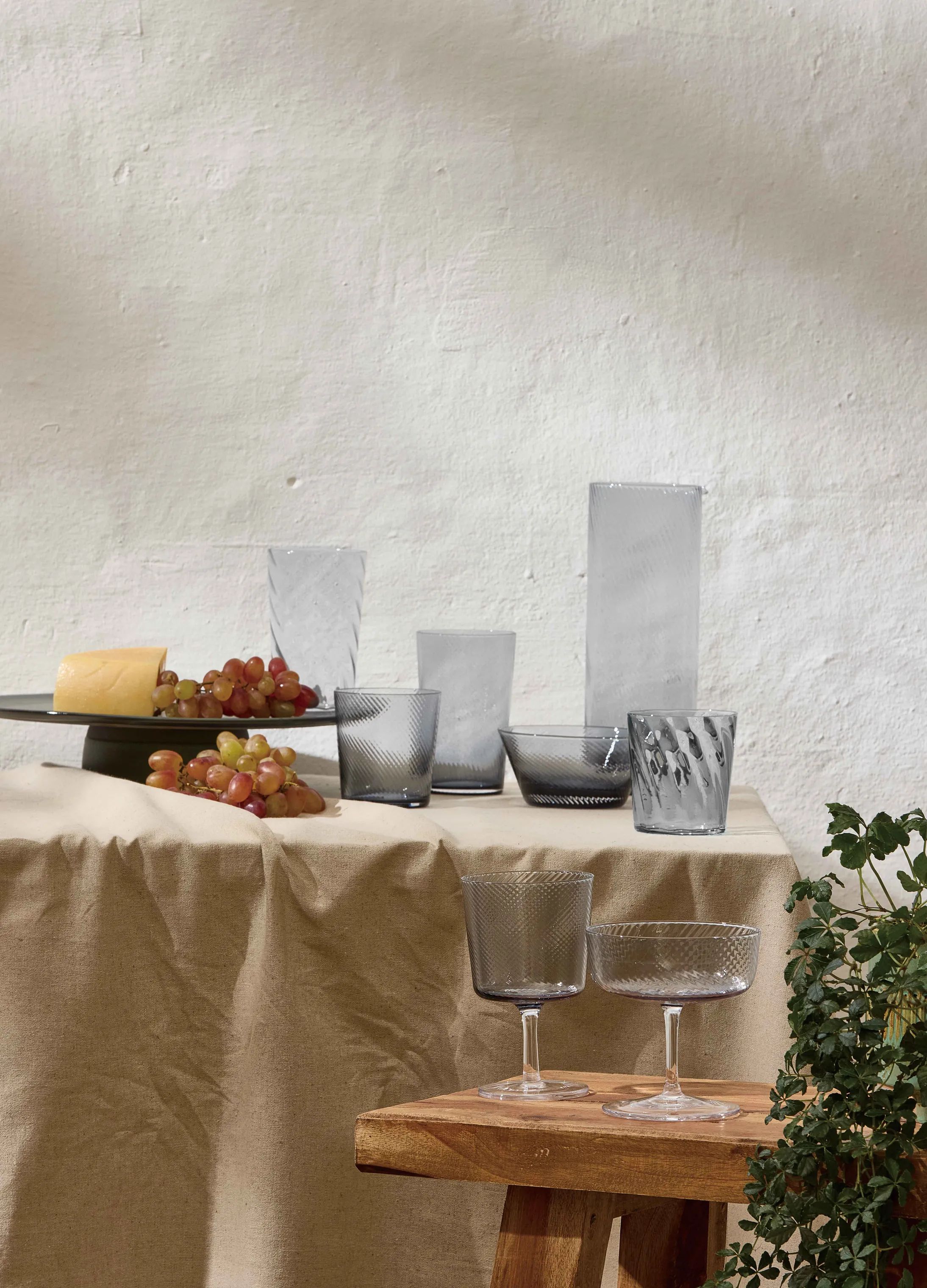 RAW by Aida Vandglas Unique Low Water Glas i Smoke, 2