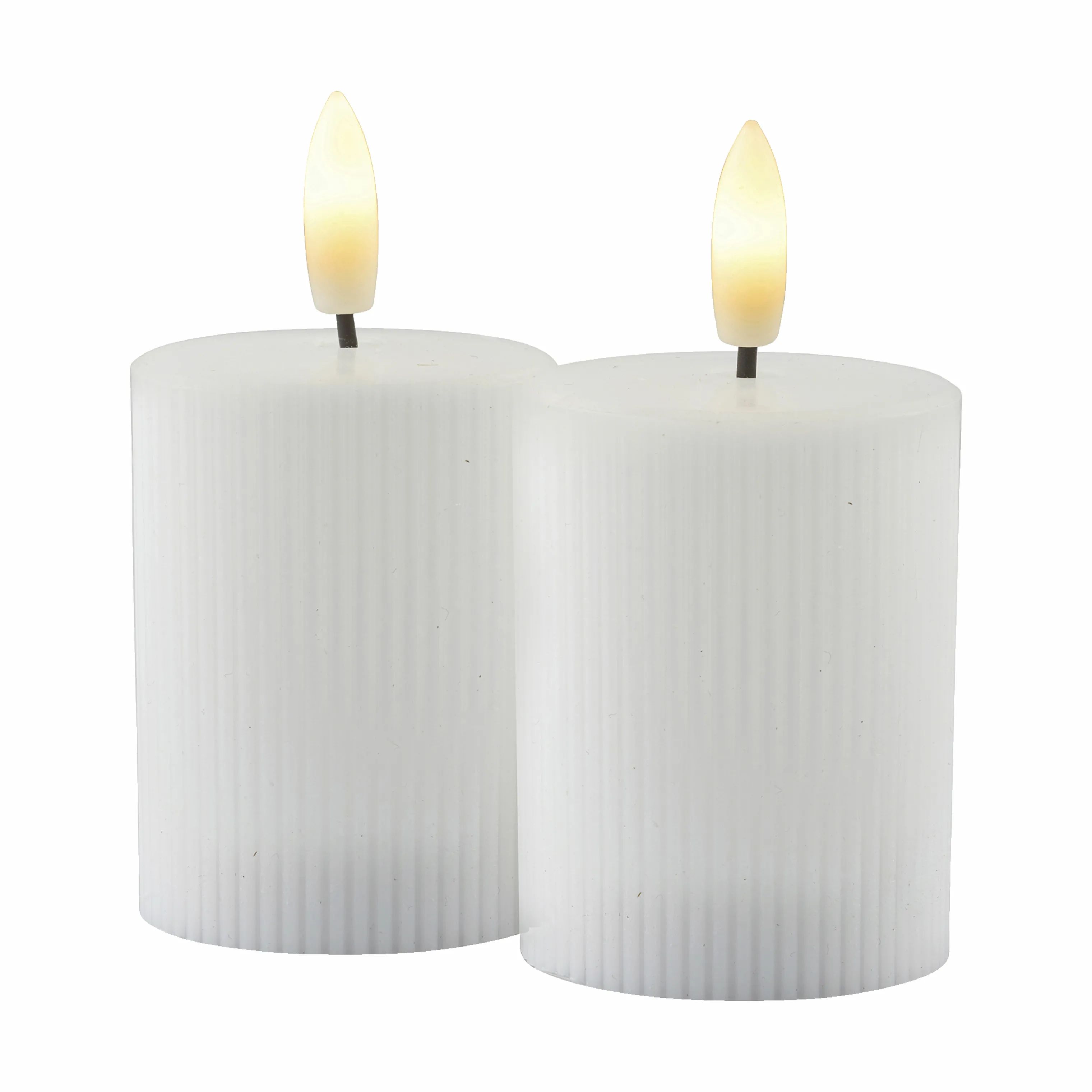 Sirius LED-lys Smilla Genopladelig Mini LED Bloklys - 2 stk. i Hvid, 1