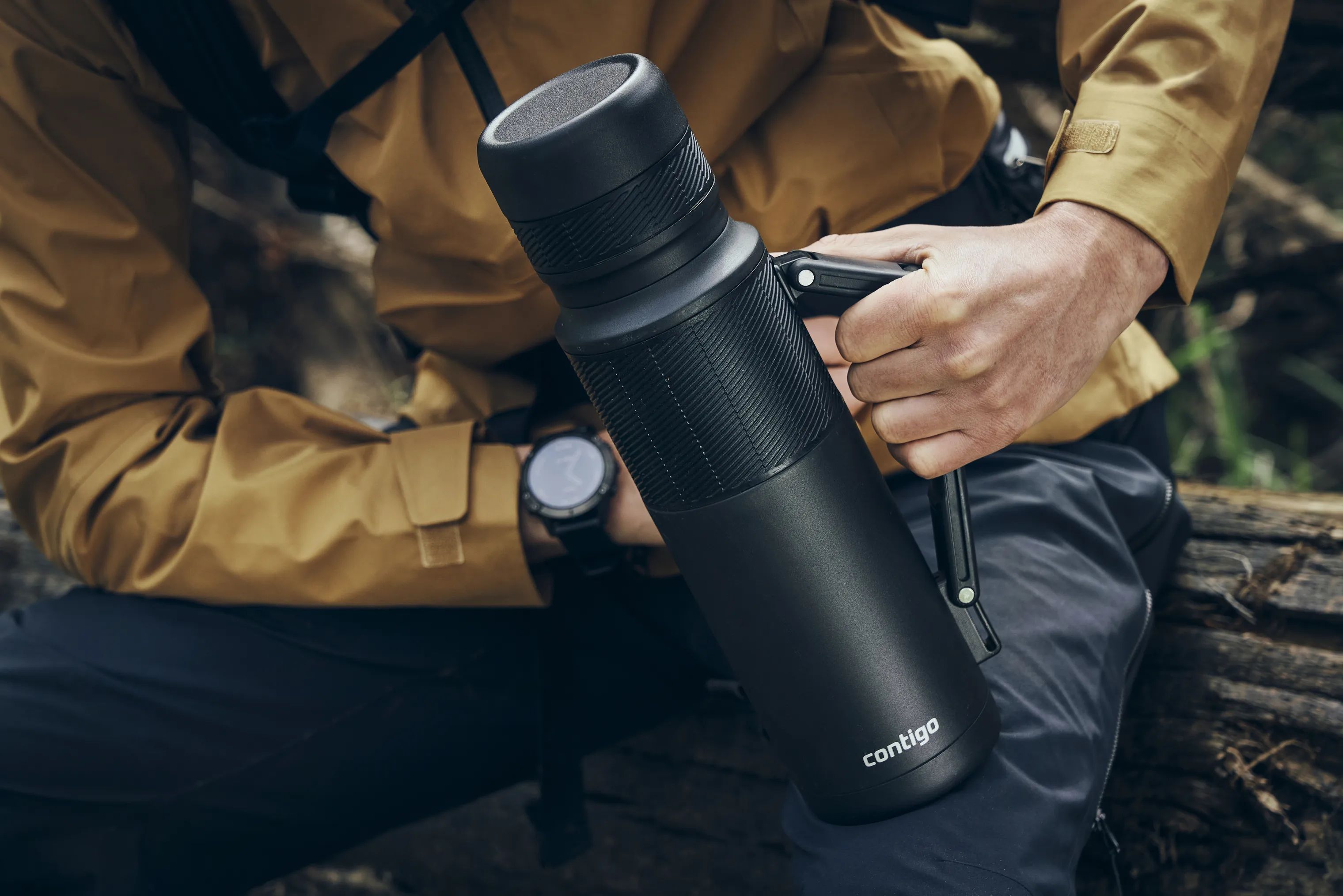 Contigo Termoflasker Thermal Termoflaske i Matte Black, 1.2 L, 2