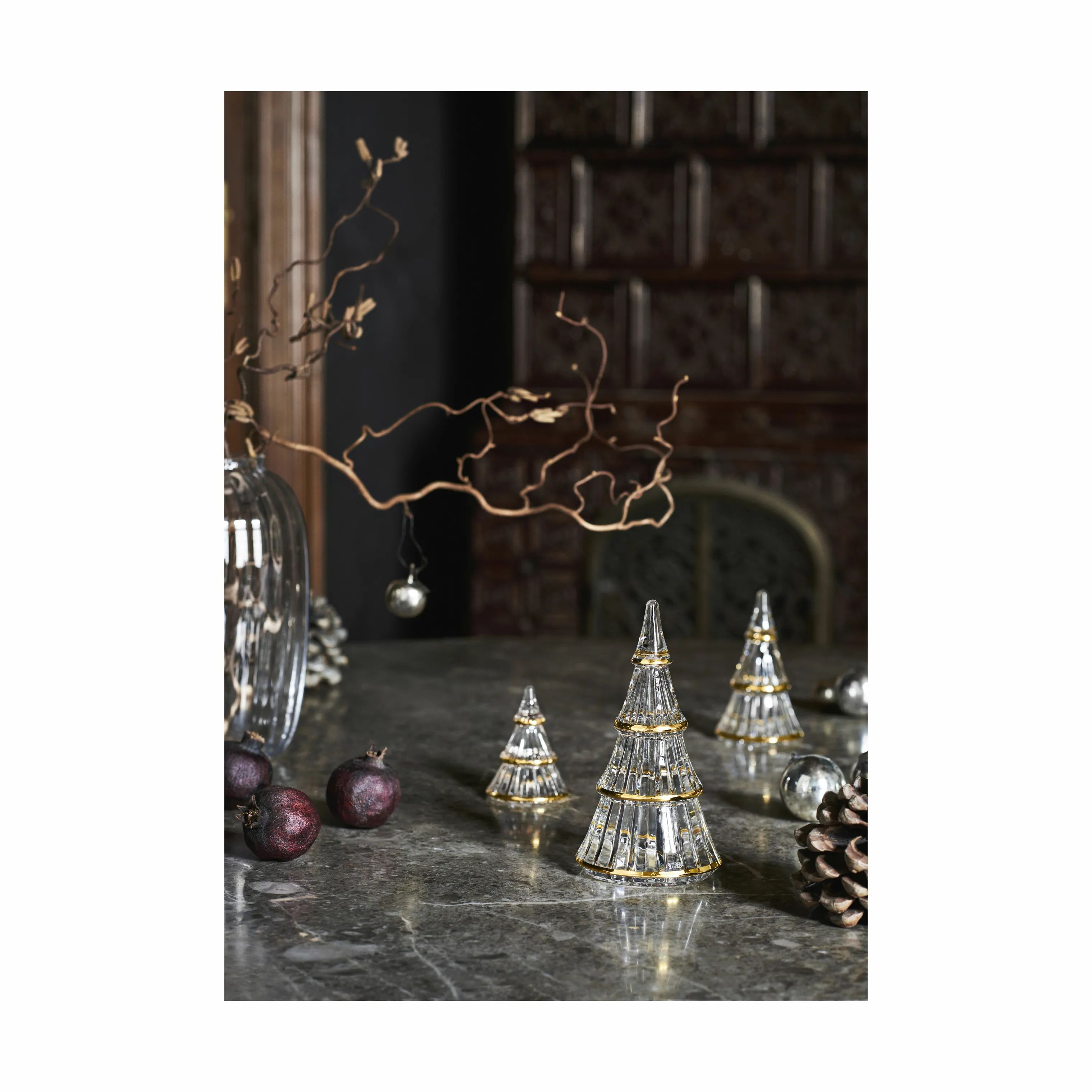 Holmegaard Julefigurer Fairytales Juletræ i Klar/guld, 7,5 cm, 3