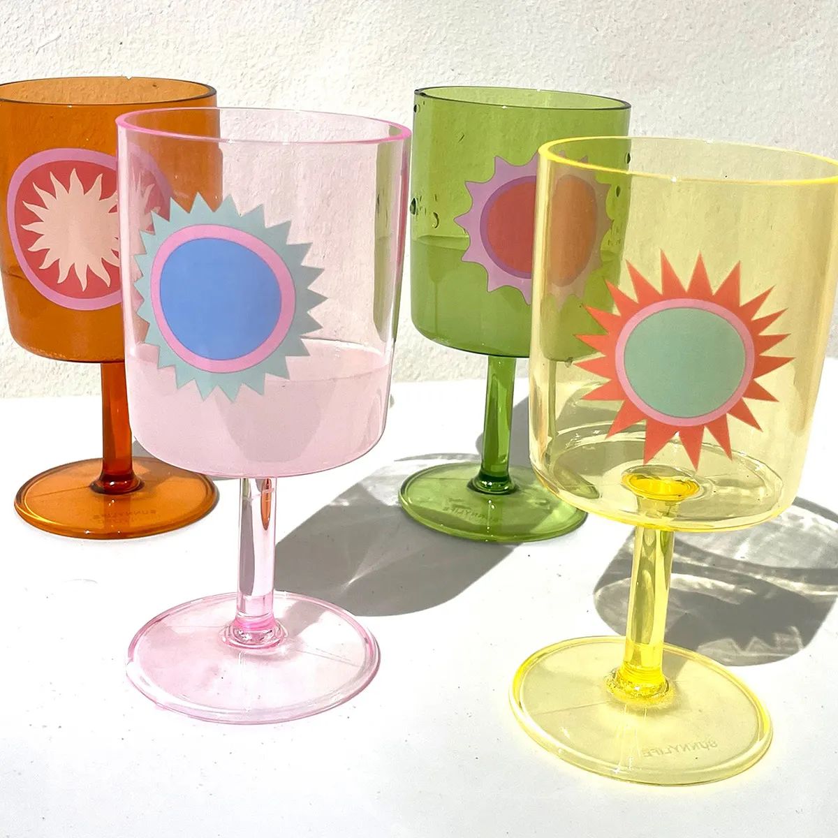 Sunnylife Cocktailglas Rio Sun Multi Rio Sun Vinglas - 4stk. i Multifarvet, 2